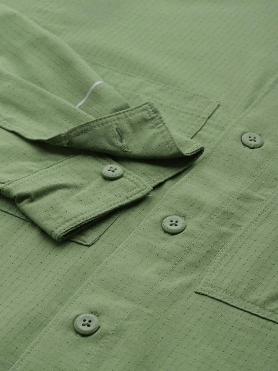 Columbia Men Green Black Mesa LW LS Shirt - Image 6