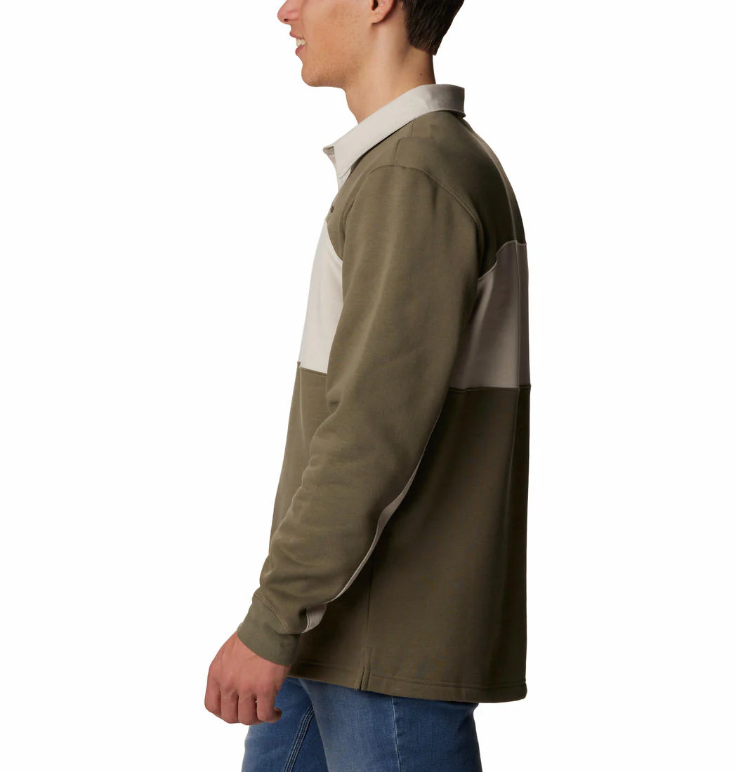 Columbia Men Green Columbia Trek Long Sleeve Rugby Shirt - Image 4