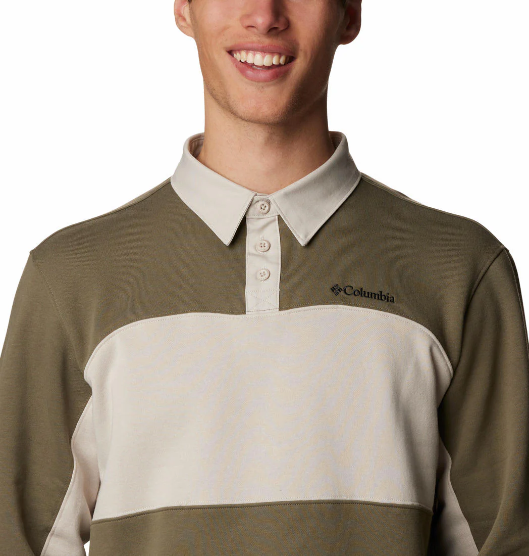 Columbia Men Green Columbia Trek Long Sleeve Rugby Shirt - Image 5