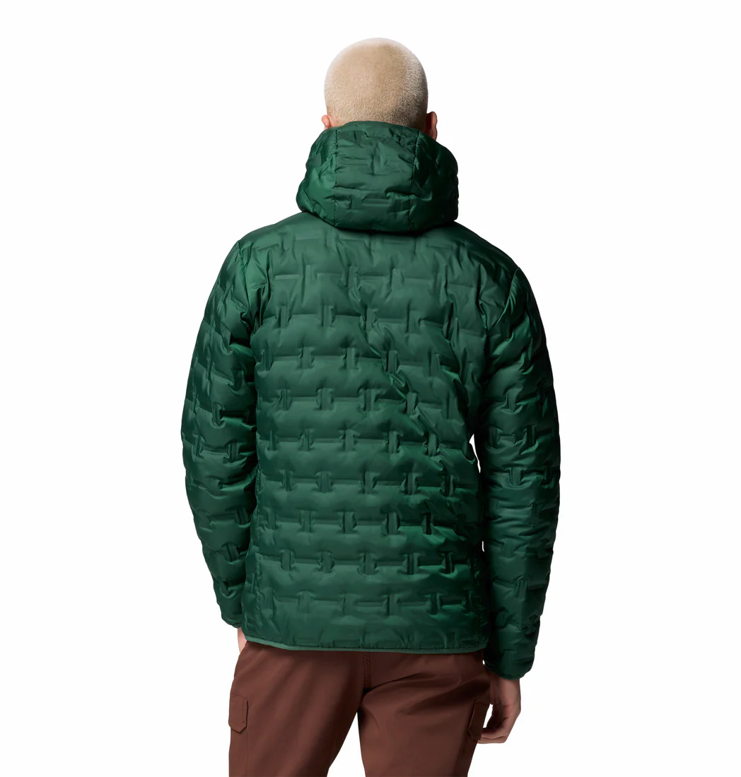 Columbia Men Green Delta Ridge II Down Hooded Jacket (Plus Size) - Image 2