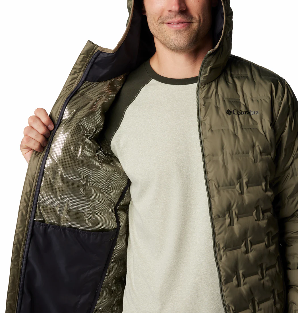 Columbia Men Green Delta Ridge II Down Hooded Jacket (Plus Size) - Image 7