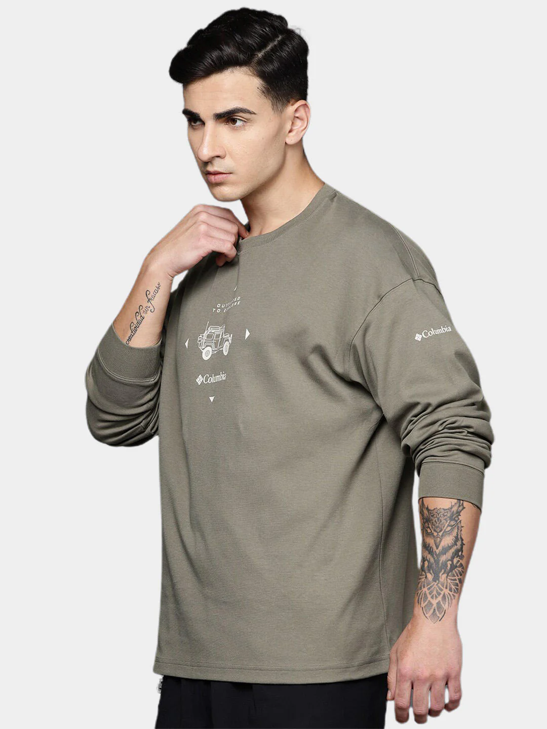 Columbia Men Green Duxbery Relaxed LS Tee (Sun Protection) - Image 11