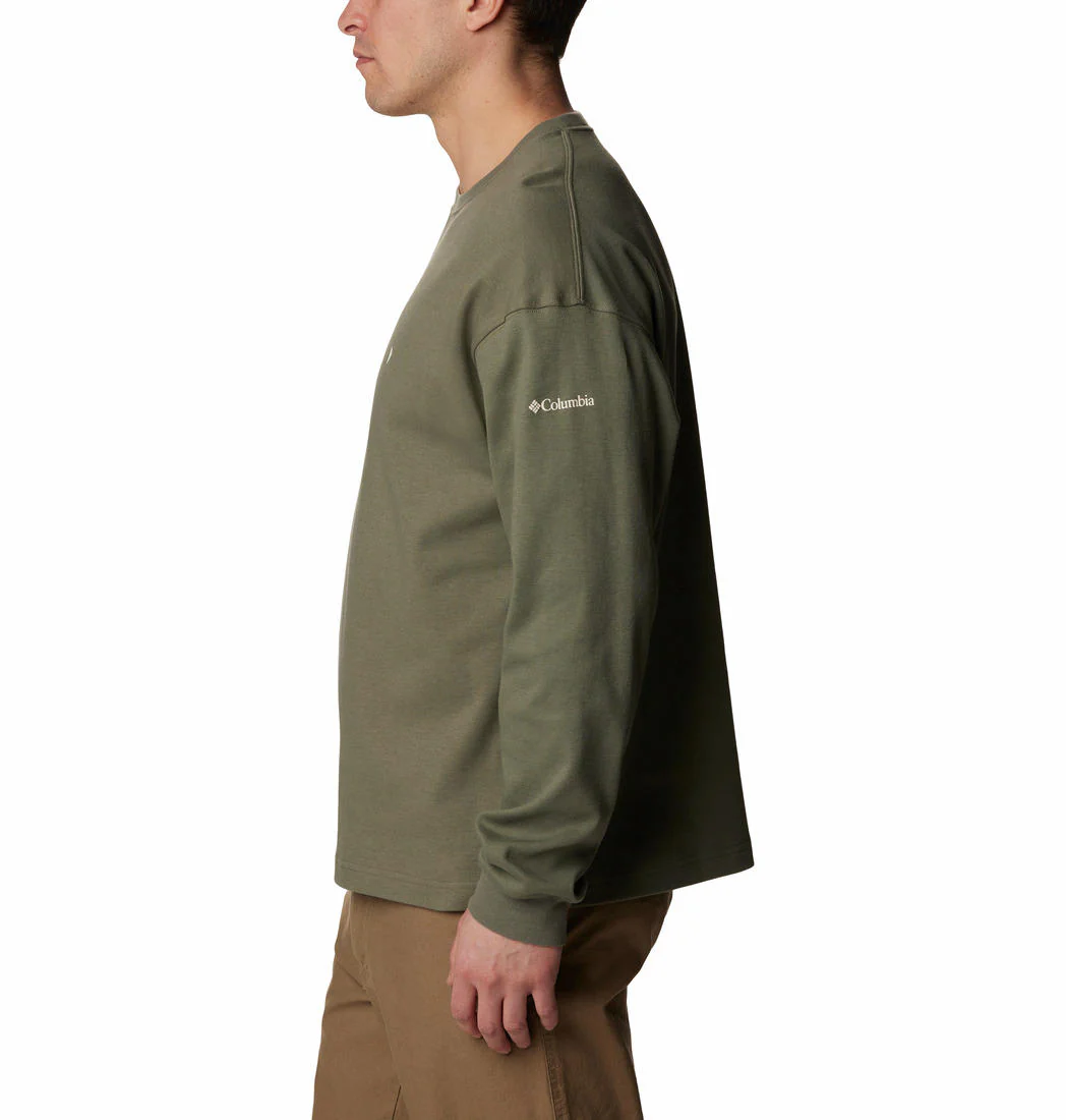 Columbia Men Green Duxbery Relaxed LS Tee (Sun Protection) - Image 2