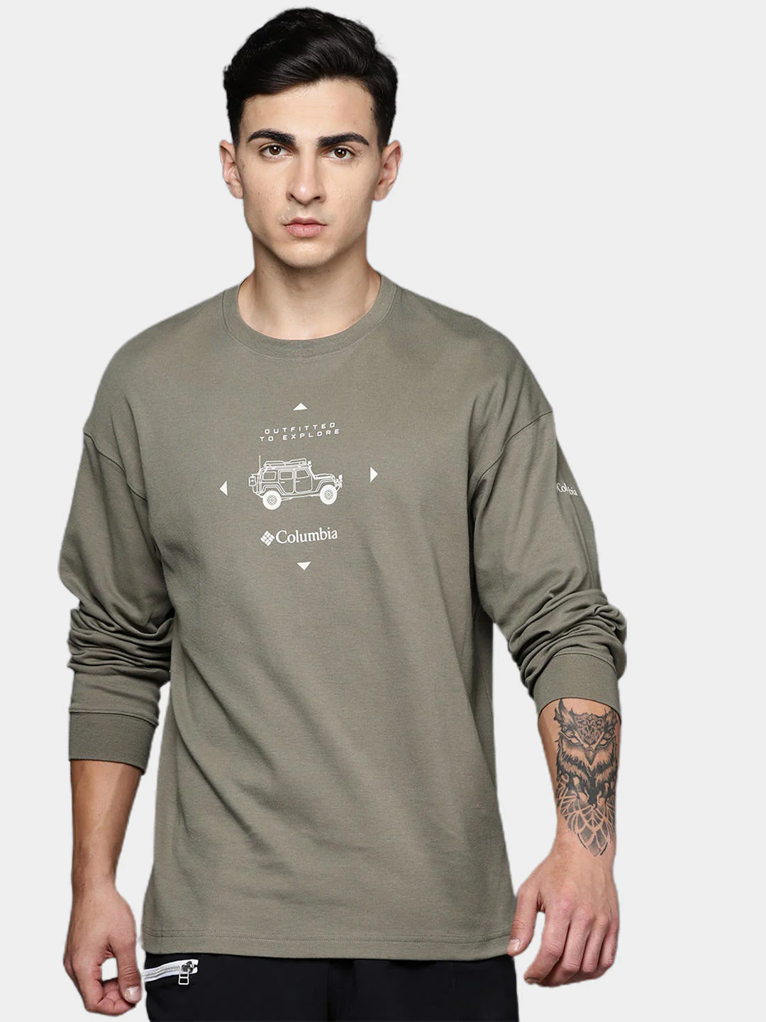 Columbia Men Green Duxbery Relaxed LS Tee (Sun Protection) - Image 9