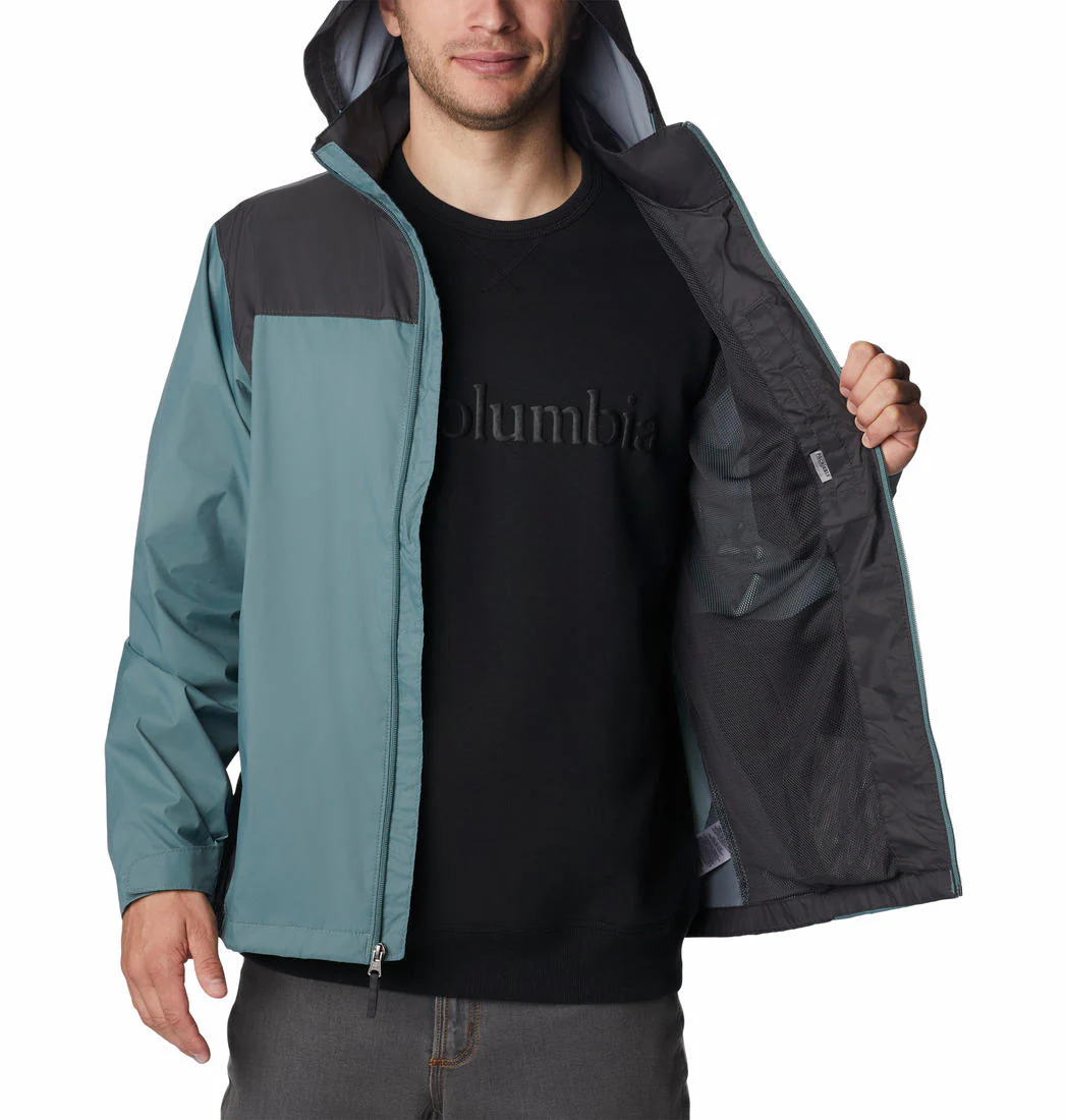 Columbia Men Green Glennaker Lake Rain Jacket - Image 4