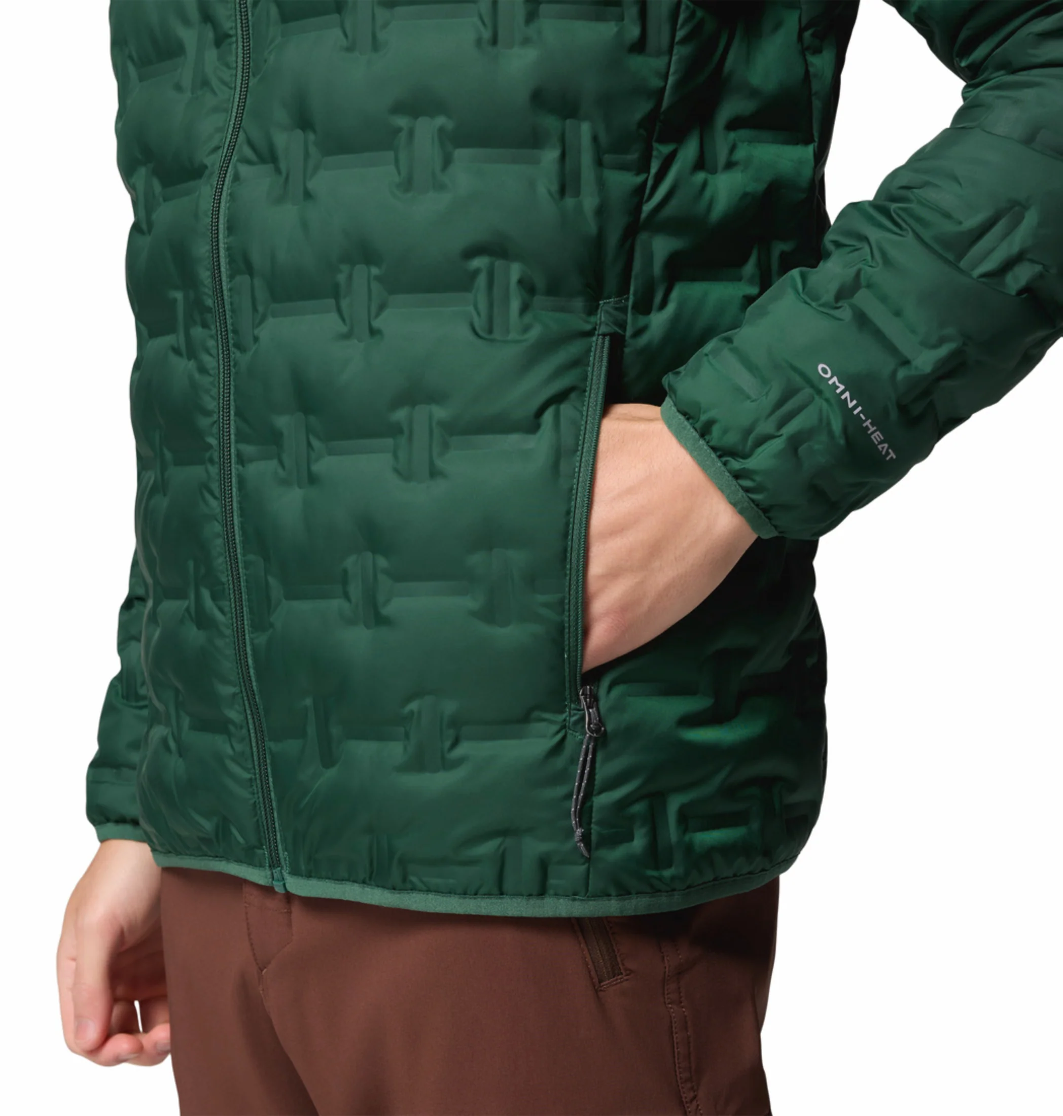 Columbia Men Green HEAT SEAL Delta Ridge II Down Jacket - Image 10