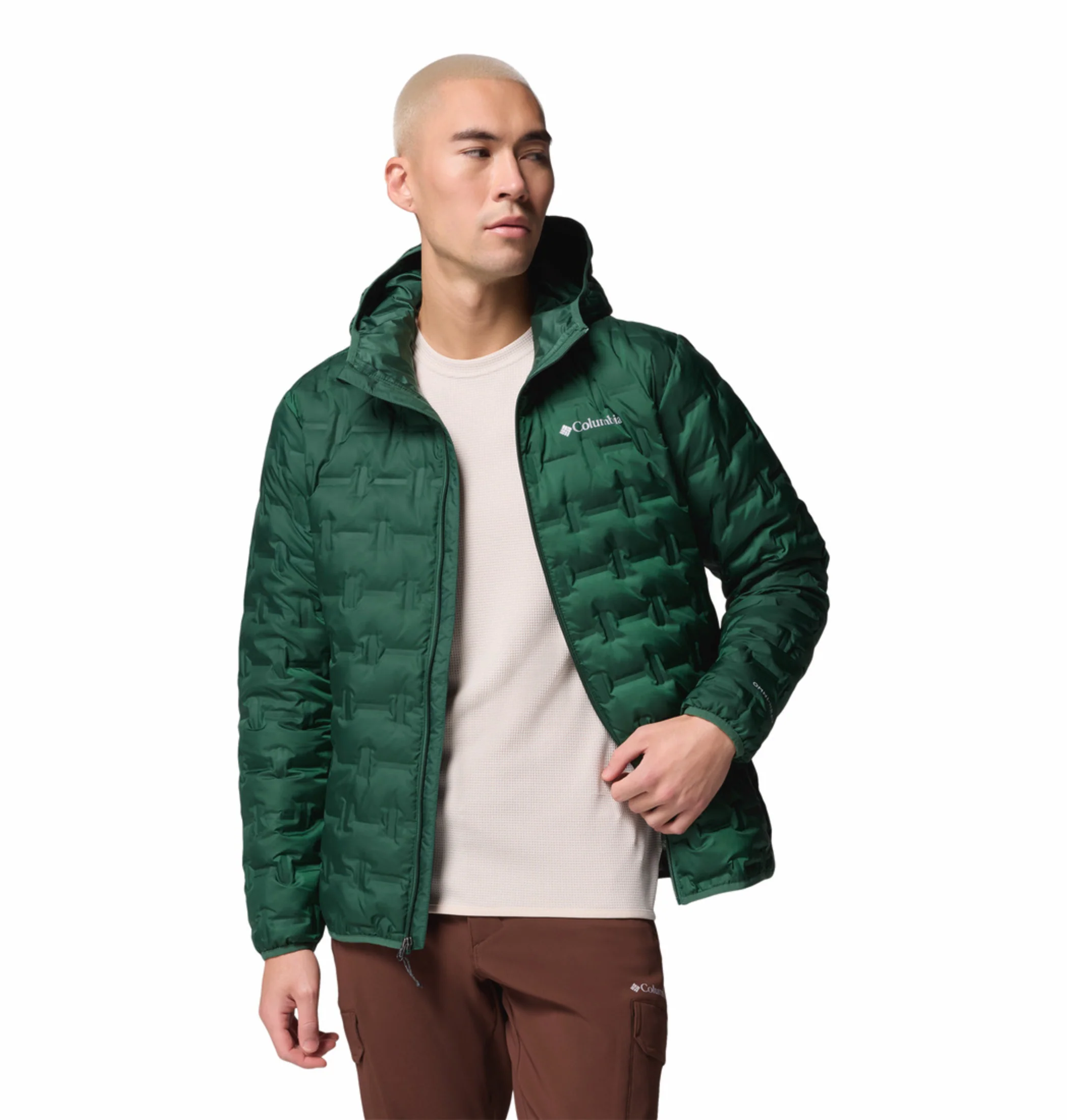 Columbia Men Green HEAT SEAL Delta Ridge II Down Jacket - Image 7