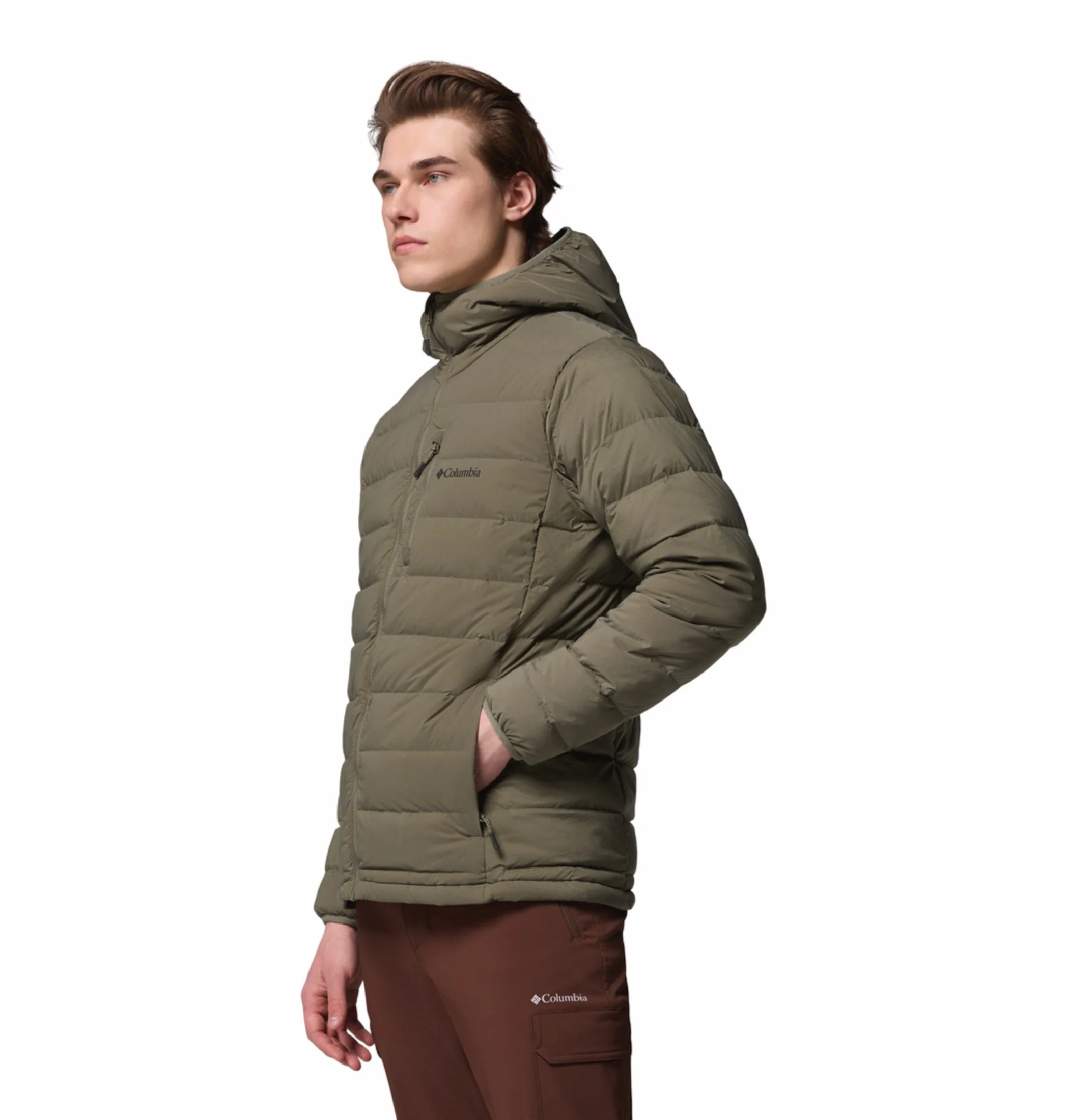 Columbia Men Green HEAT SEAL Drift Peak Stretch Down Jacket - Image 5