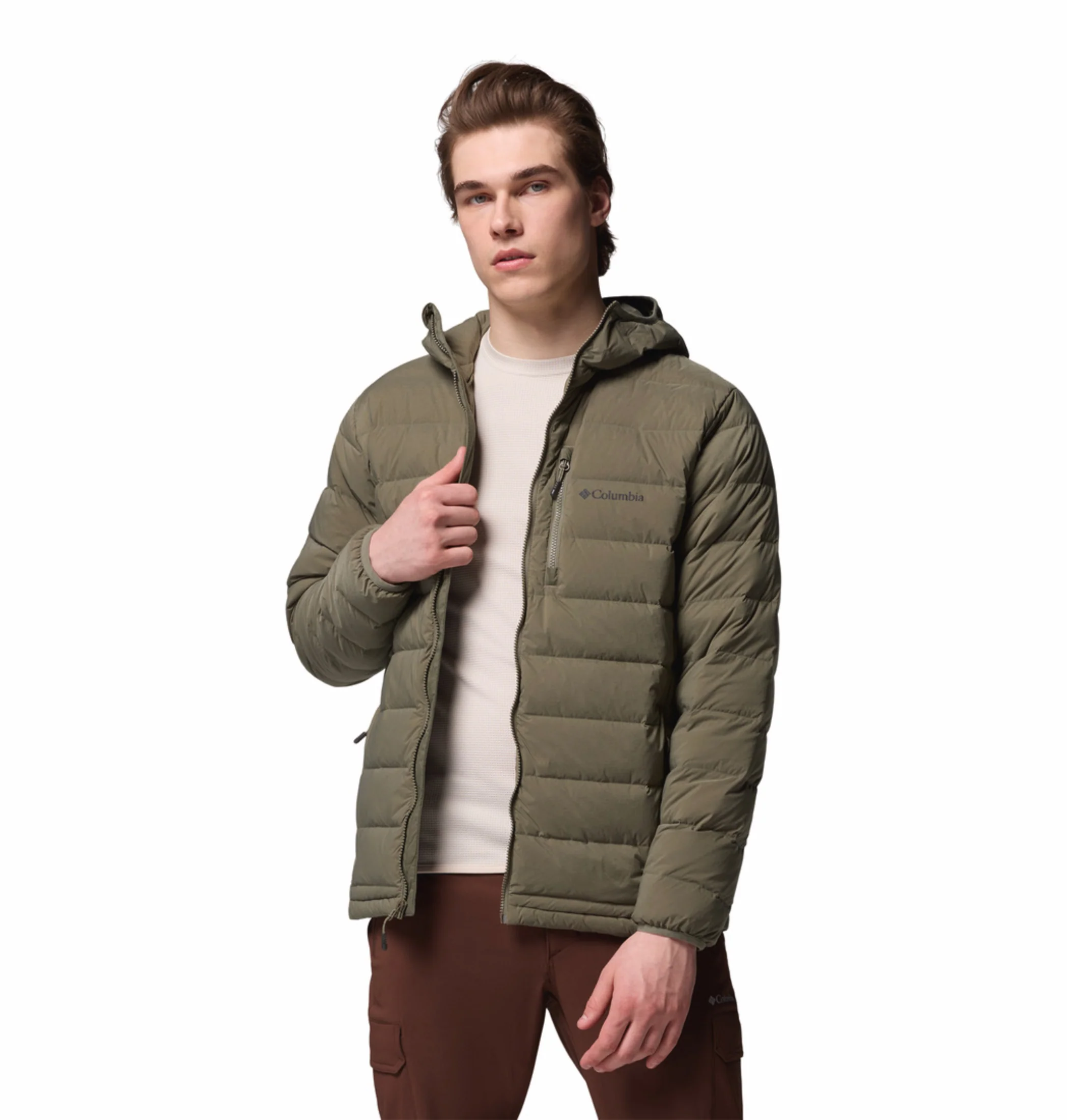 Columbia Men Green HEAT SEAL Drift Peak Stretch Down Jacket - Image 7