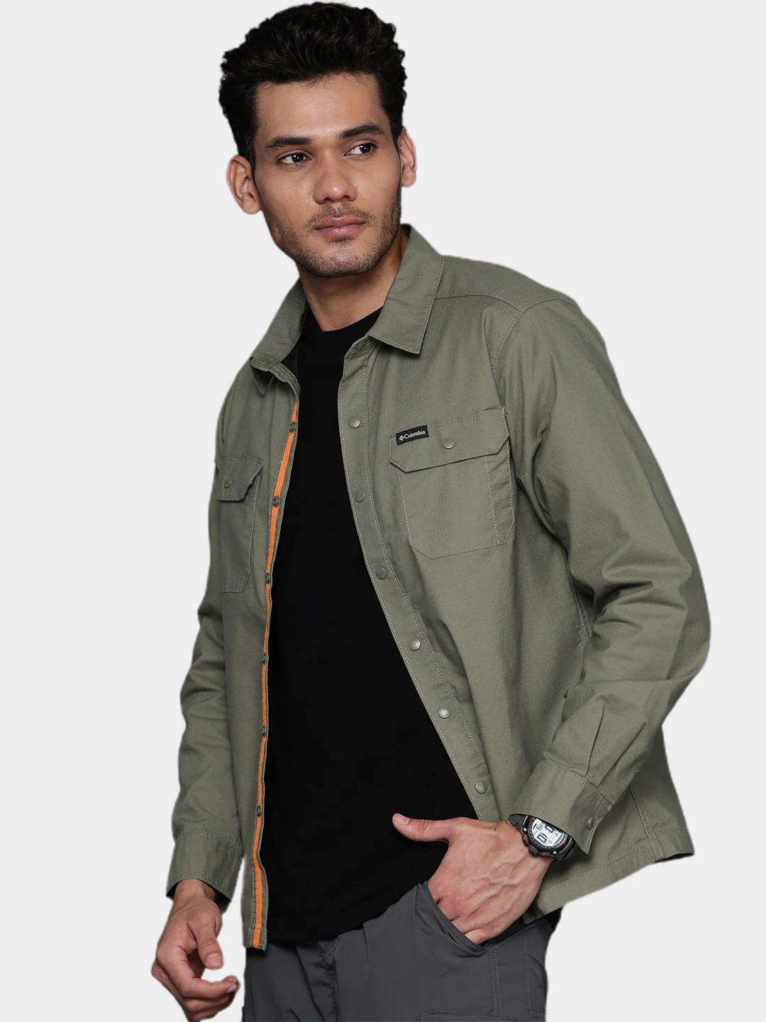 Columbia Men Green Landroamer Lined Shirt - Image 12