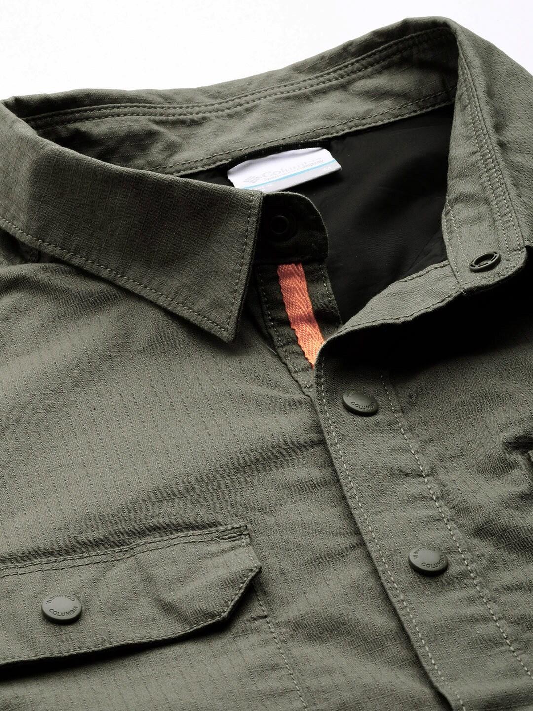 Columbia Men Green Landroamer Lined Shirt - Image 7