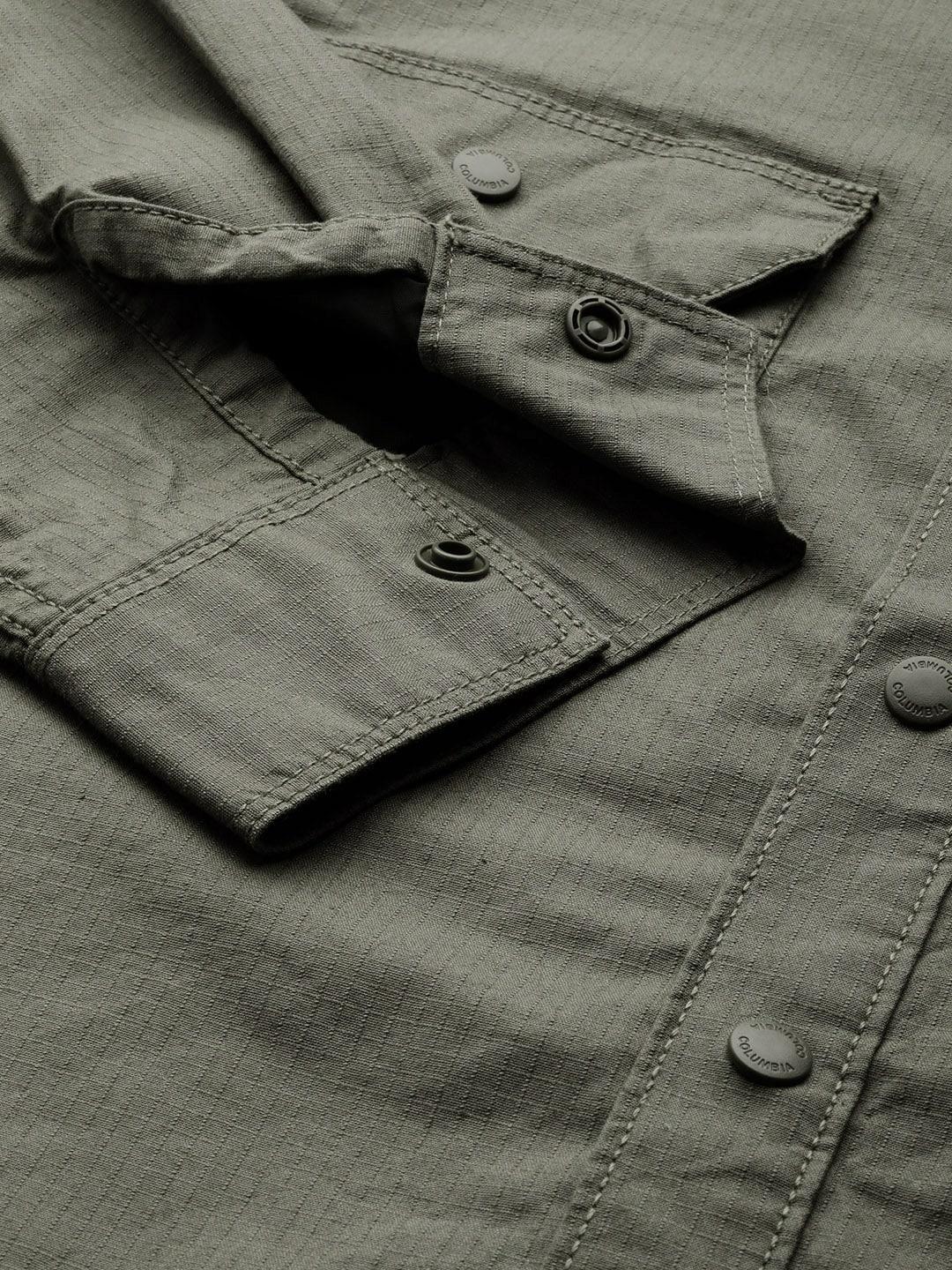 Columbia Men Green Landroamer Lined Shirt - Image 8