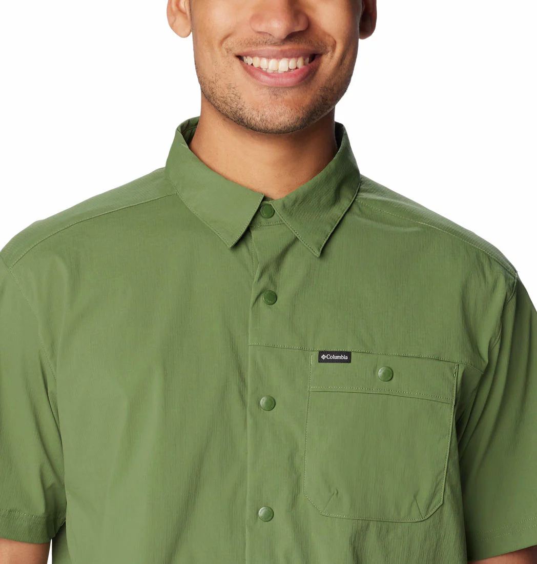 Columbia Men Green Landroamer Ripstop SS Shirt (Sun Protection) - Image 5