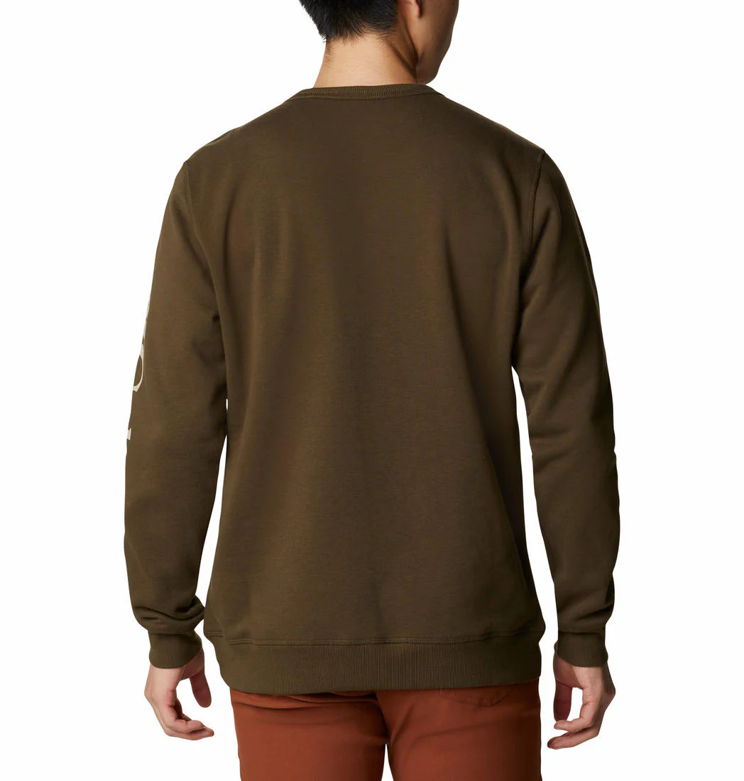 Columbia Men Olive M Columbia Logo Fleece Crew (Sun Protection) - Image 2