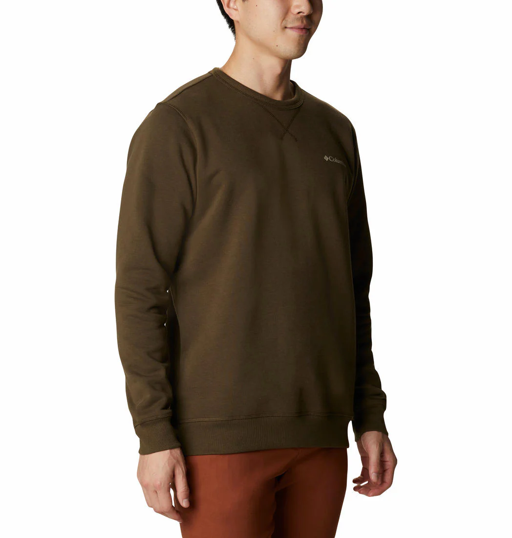 Columbia Men Olive M Columbia Logo Fleece Crew (Sun Protection) - Image 5