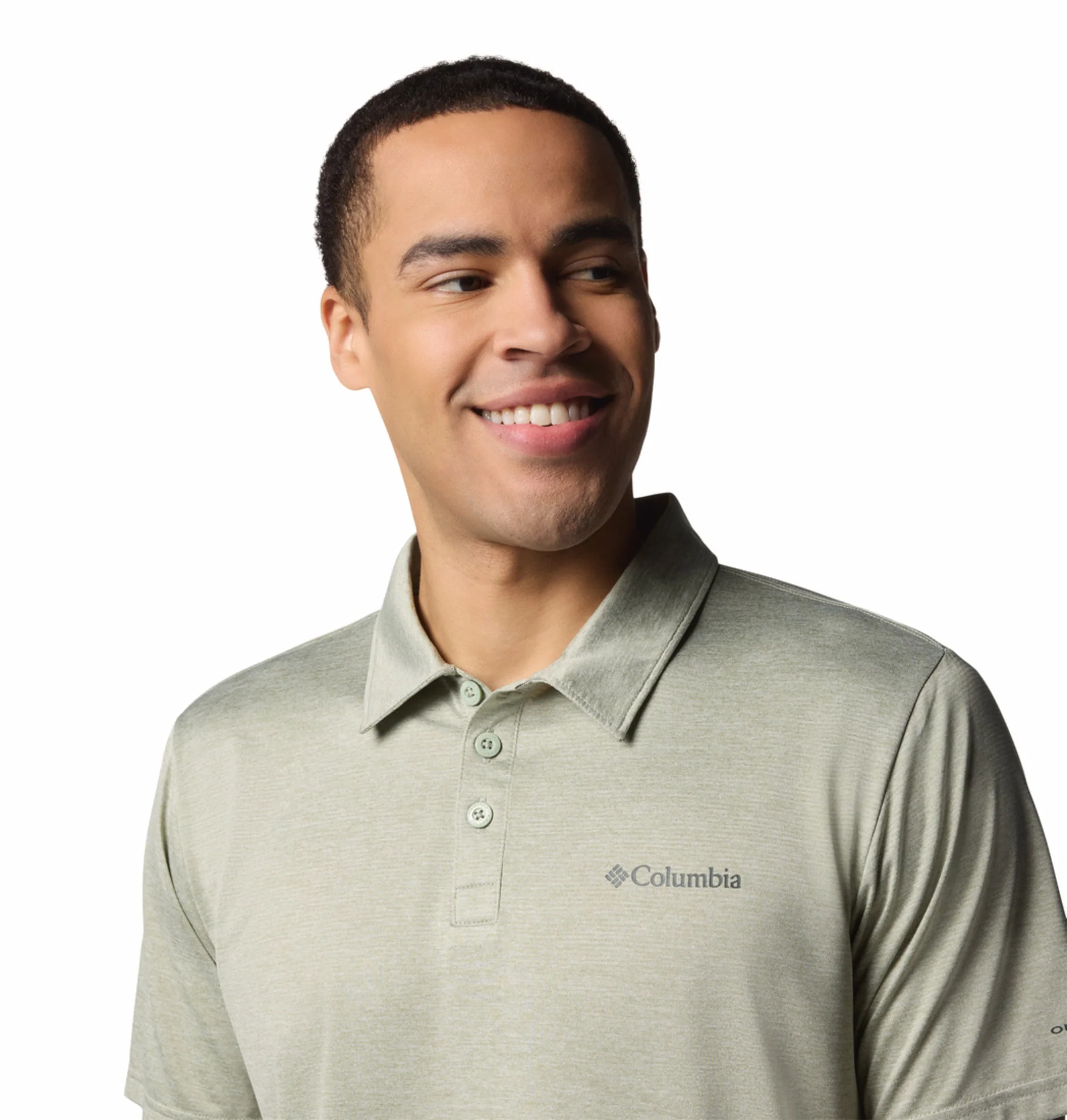 Columbia Men Green Omni-Wick Hike Polo Tshirt - Image 6