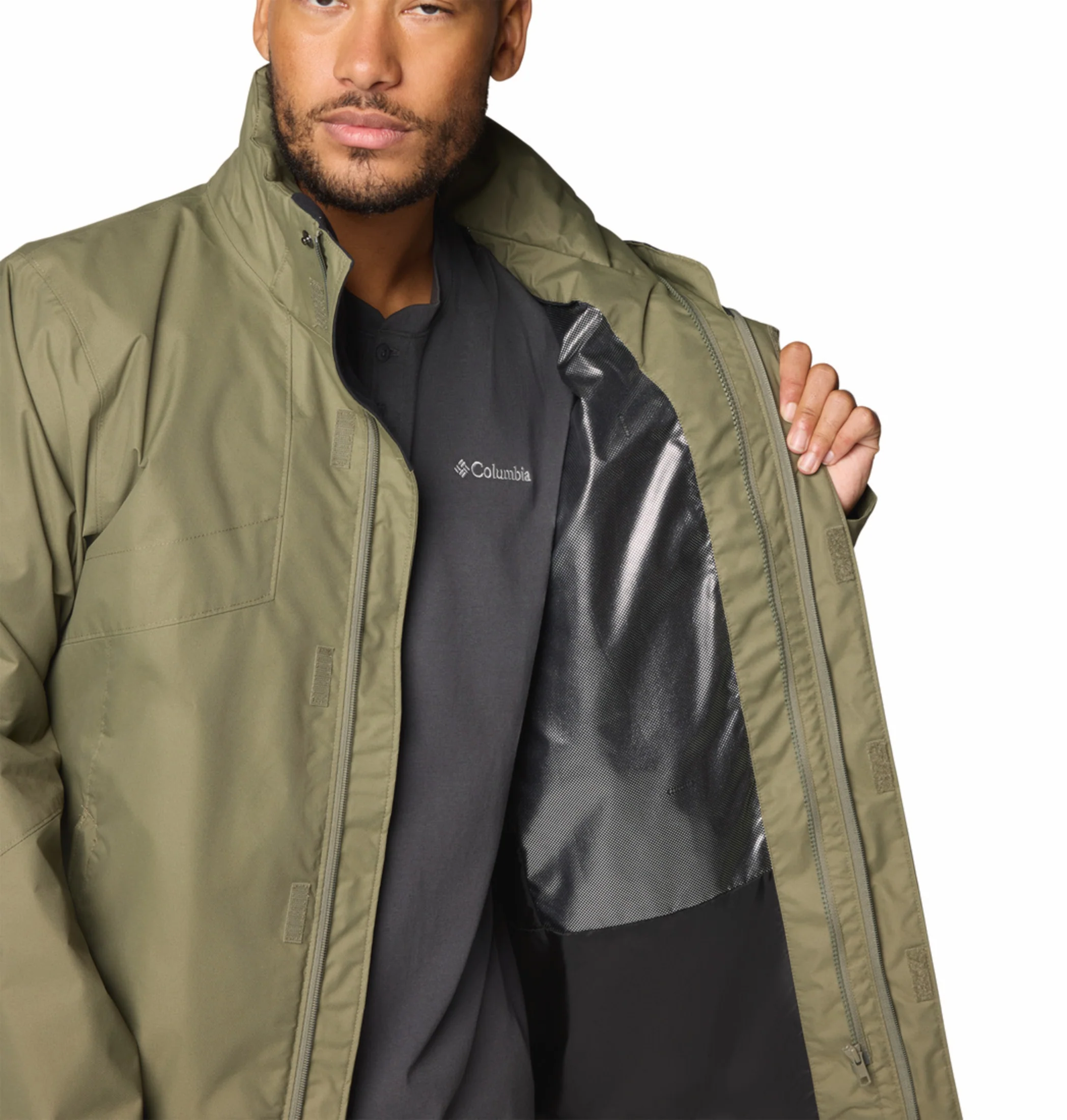 Columbia Men Green OmniHeat Reflective Bugaboo III Fleece Interchangeable Jacket - Image 12