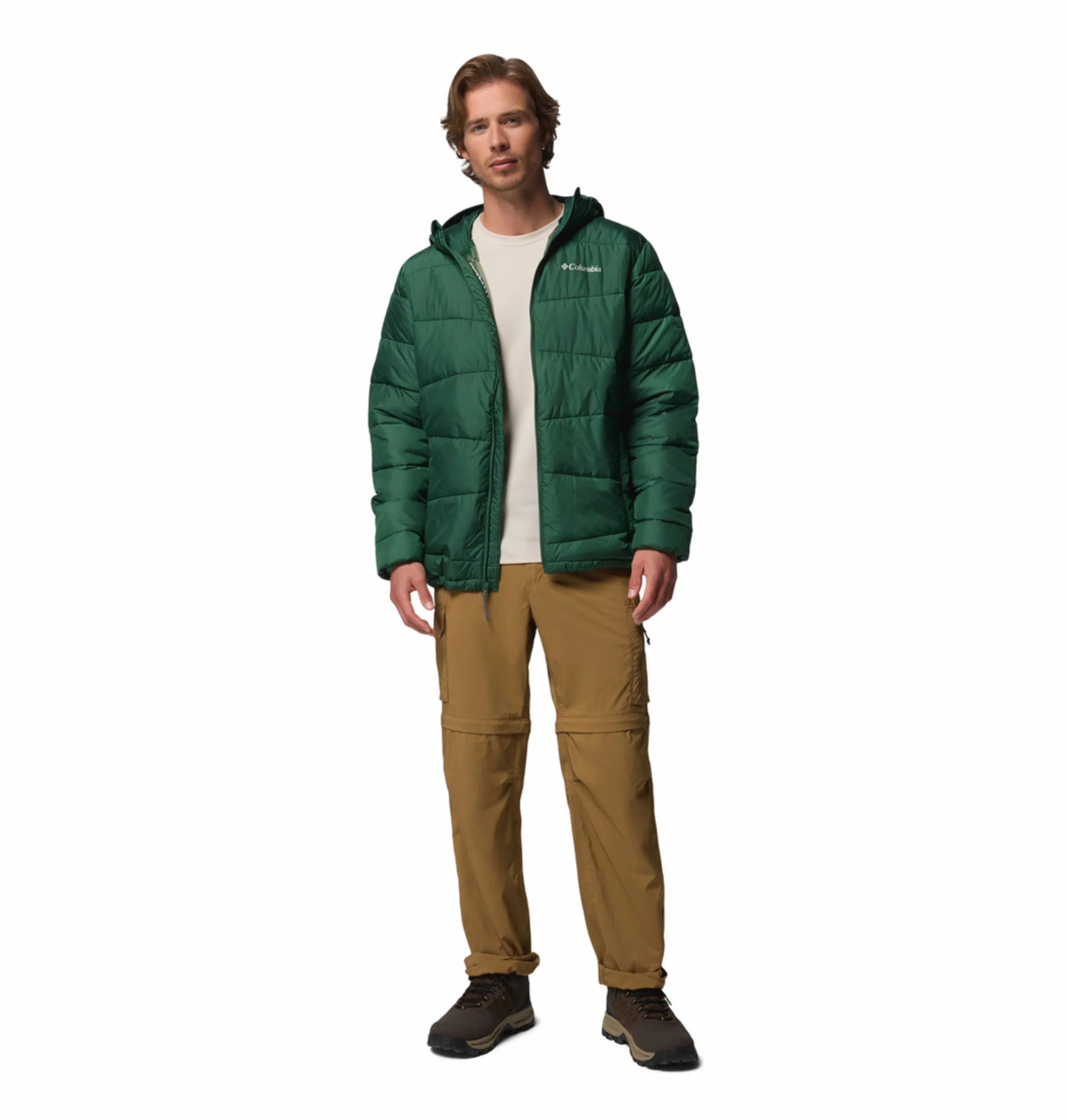 Columbia Men Green OmniHeat Reflective Fivemile Butte II Down Jacket - Image 6