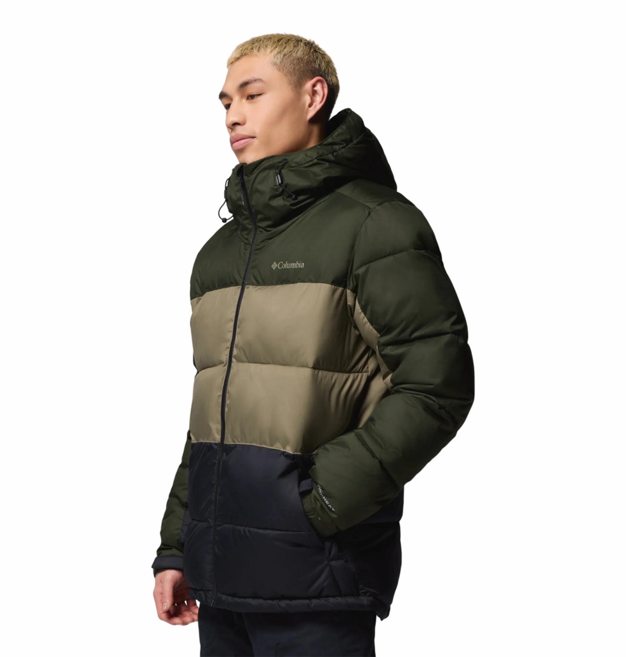 Columbia Men Green OmniHeat Reflective Slope Style Down Jacket - Image 5