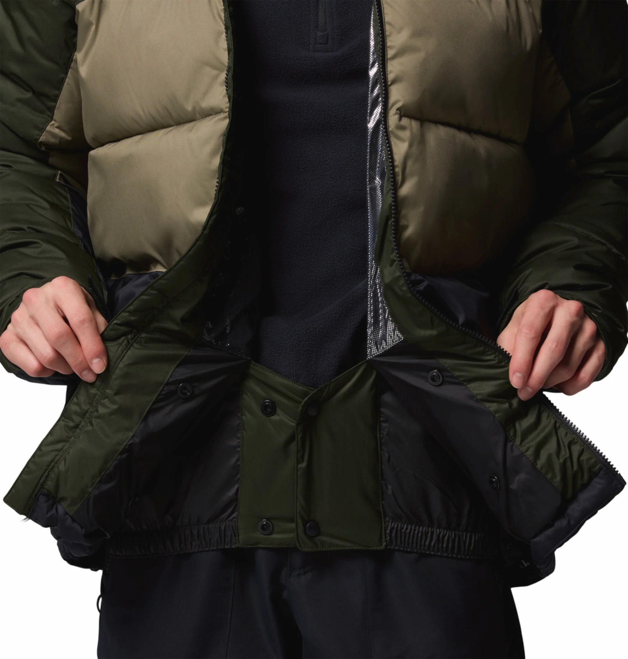 Columbia Men Green OmniHeat Reflective Slope Style Down Jacket - Image 9