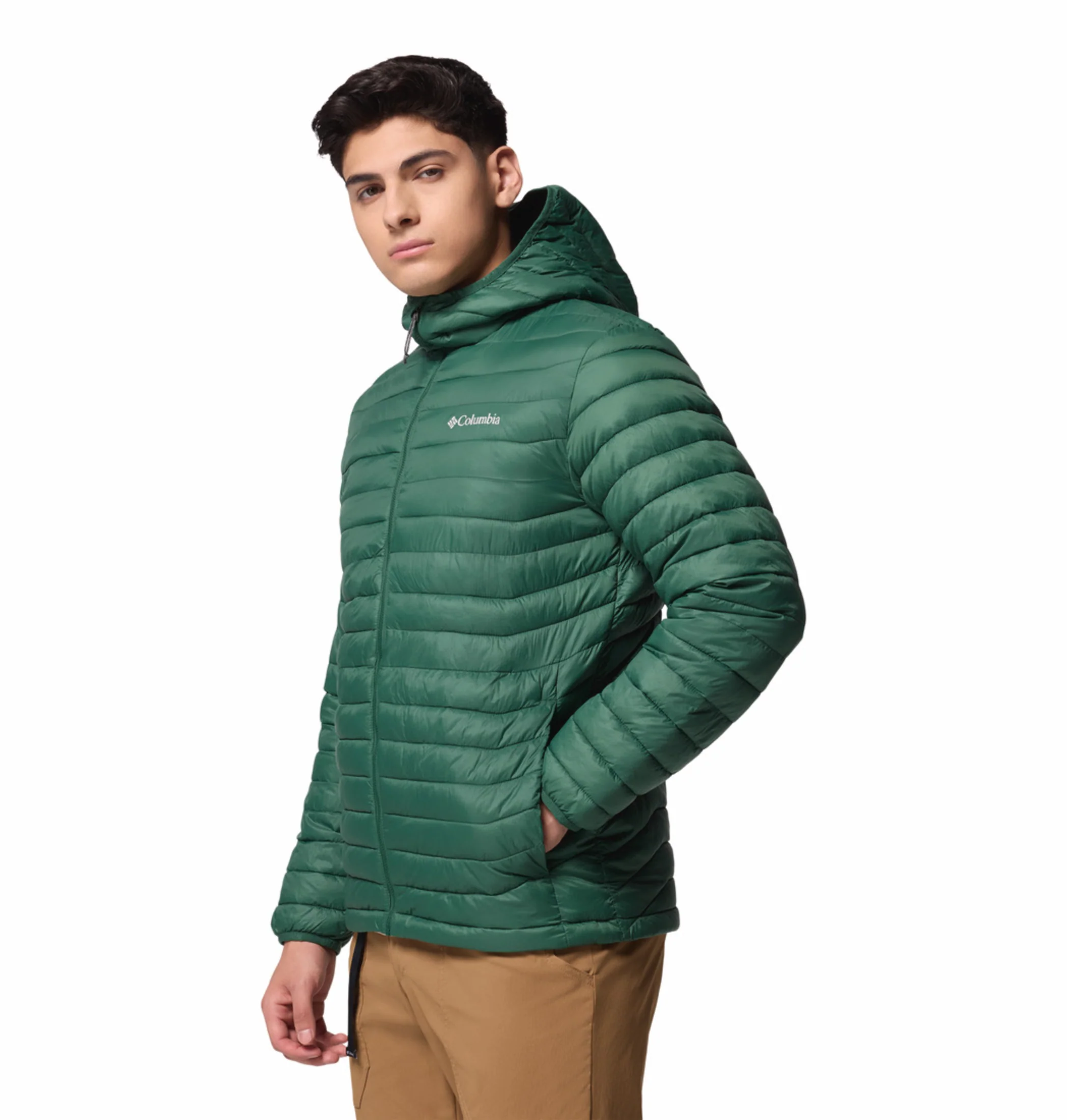 Columbia Men Green OmniShield Powder Pass Down Jacket - Image 5