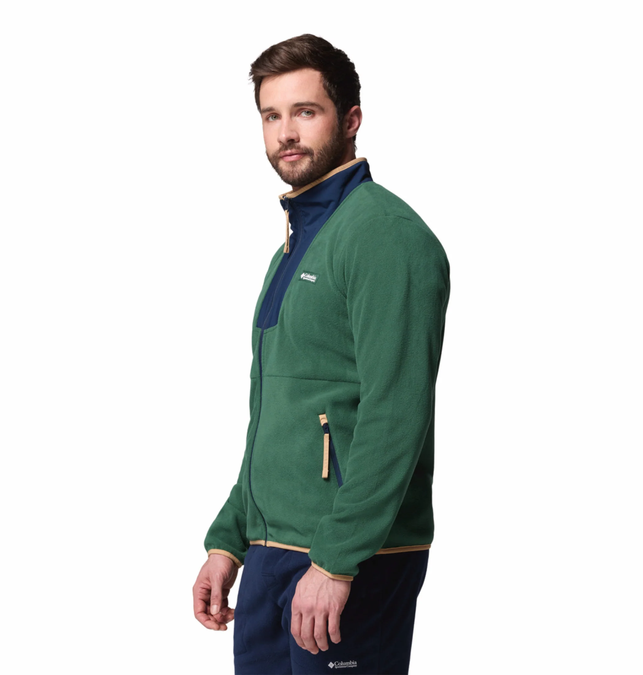 Columbia Men Green Sequoia Grove Fleece Jacket - Image 5