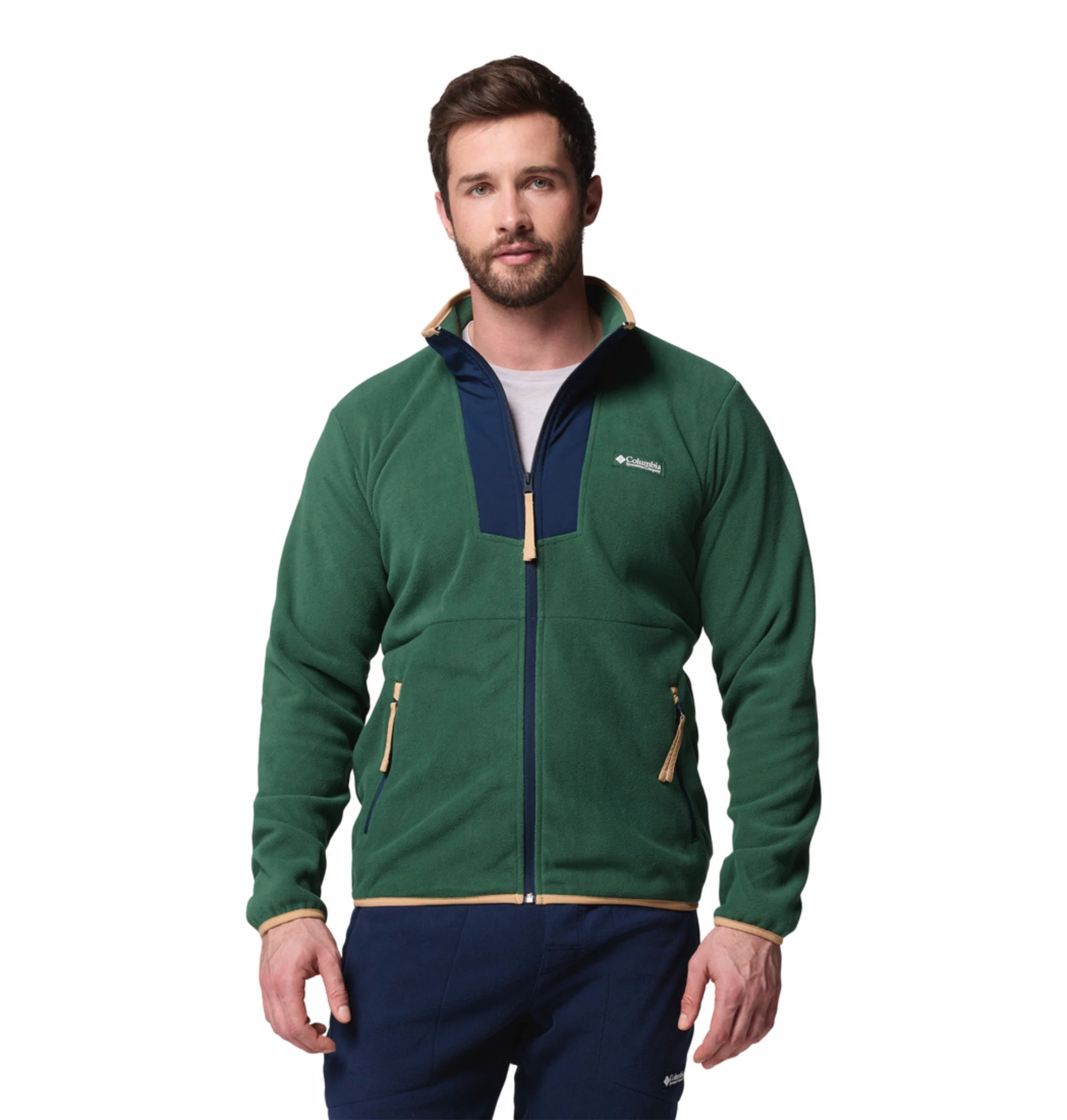 Columbia Men Green Sequoia Grove Fleece Jacket - Image 7