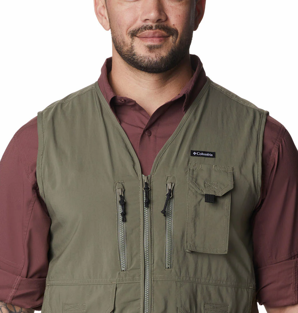 Columbia Men Green Silver Ridge Utility Vest (Sun Protection) - Image 3
