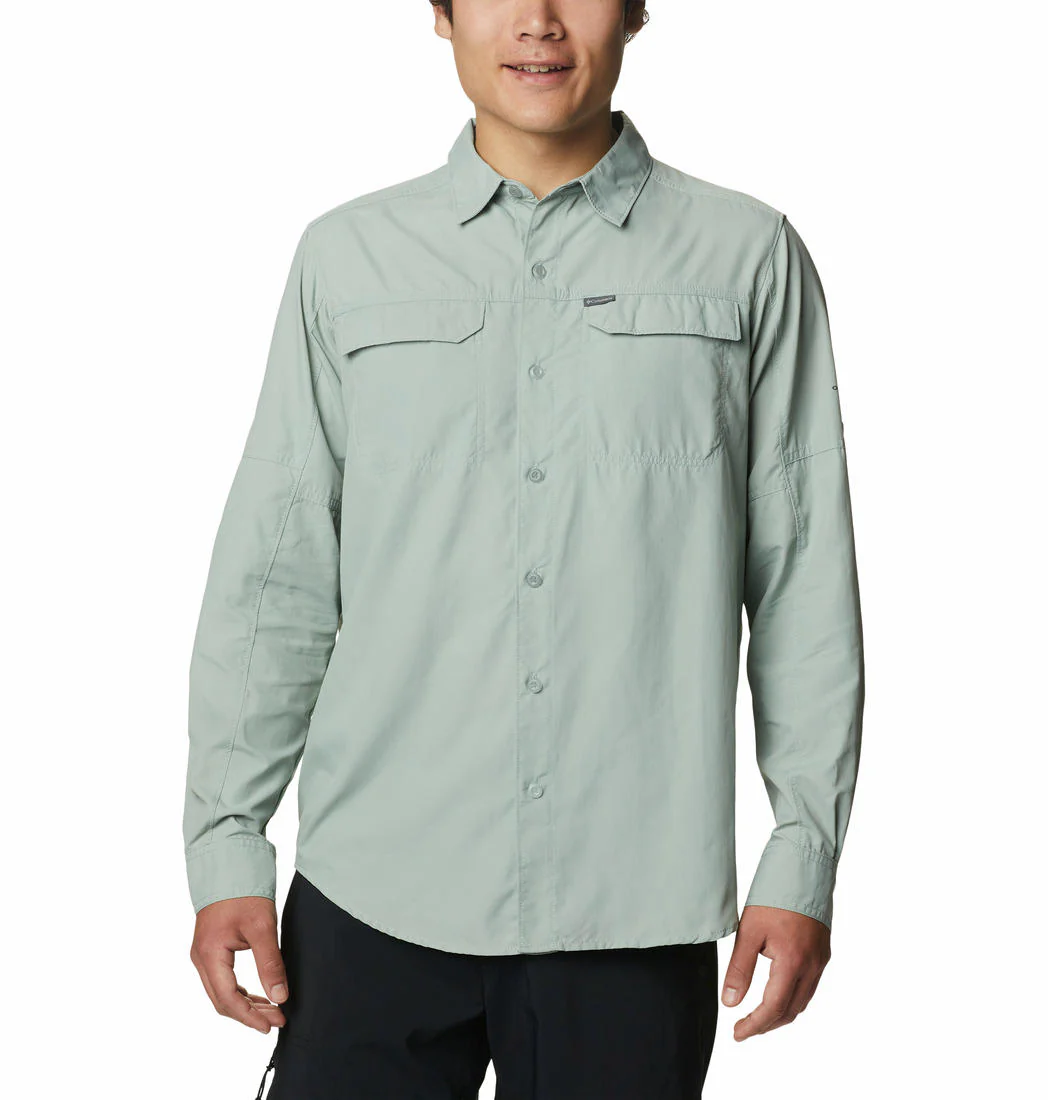 Columbia Men Green Silver Ridge2.0 Long Sleeve Shirt (Sun Protection)
