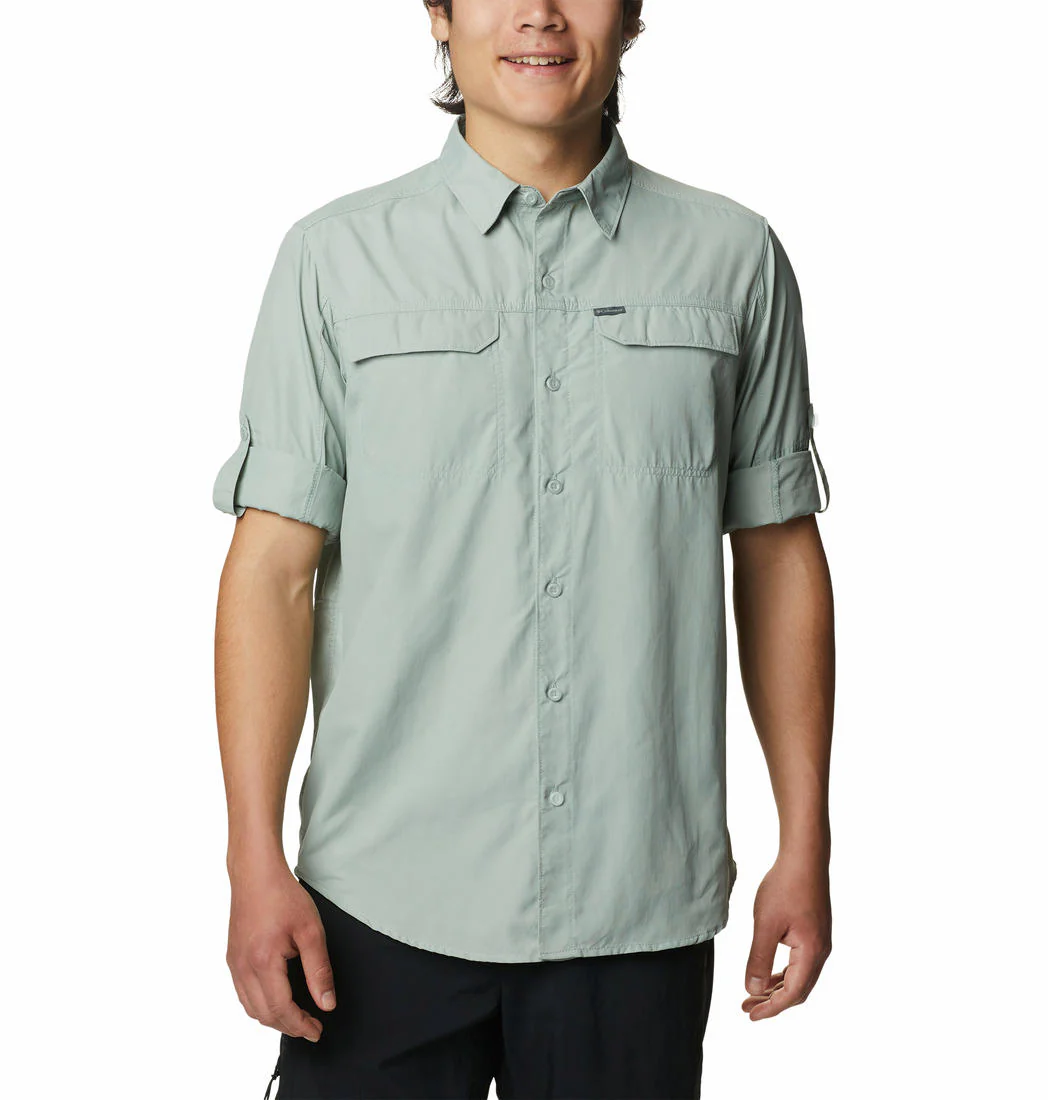 Columbia Men Green Silver Ridge2.0 Long Sleeve Shirt (Sun Protection) - Image 4