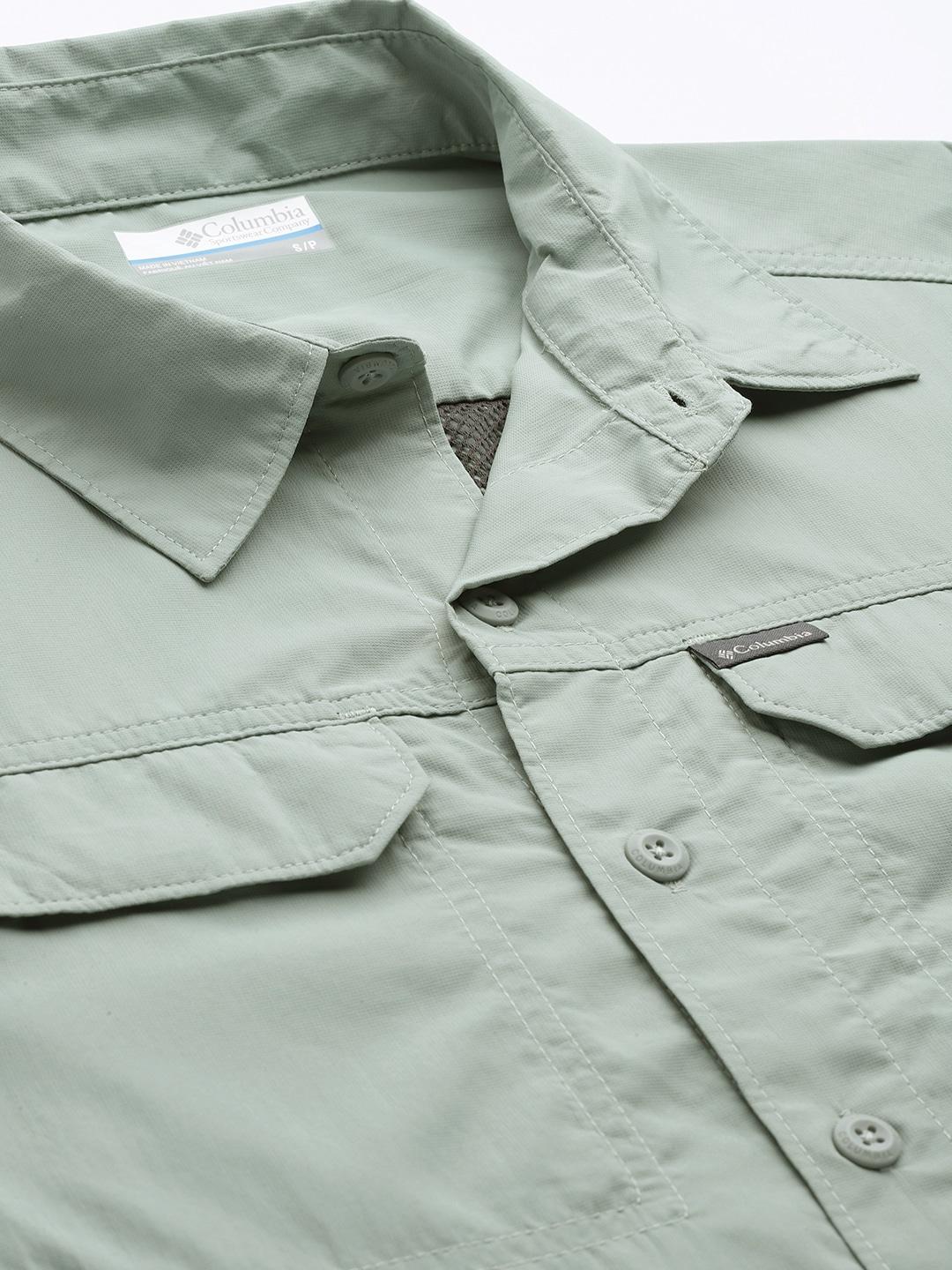 Columbia Men Green Silver Ridge2.0 Long Sleeve Shirt (Sun Protection) - Image 5