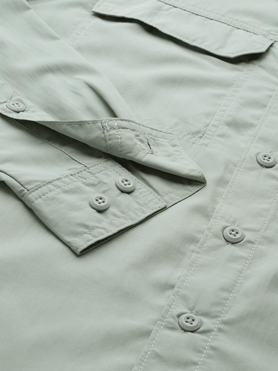 Columbia Men Green Silver Ridge2.0 Long Sleeve Shirt (Sun Protection) - Image 6