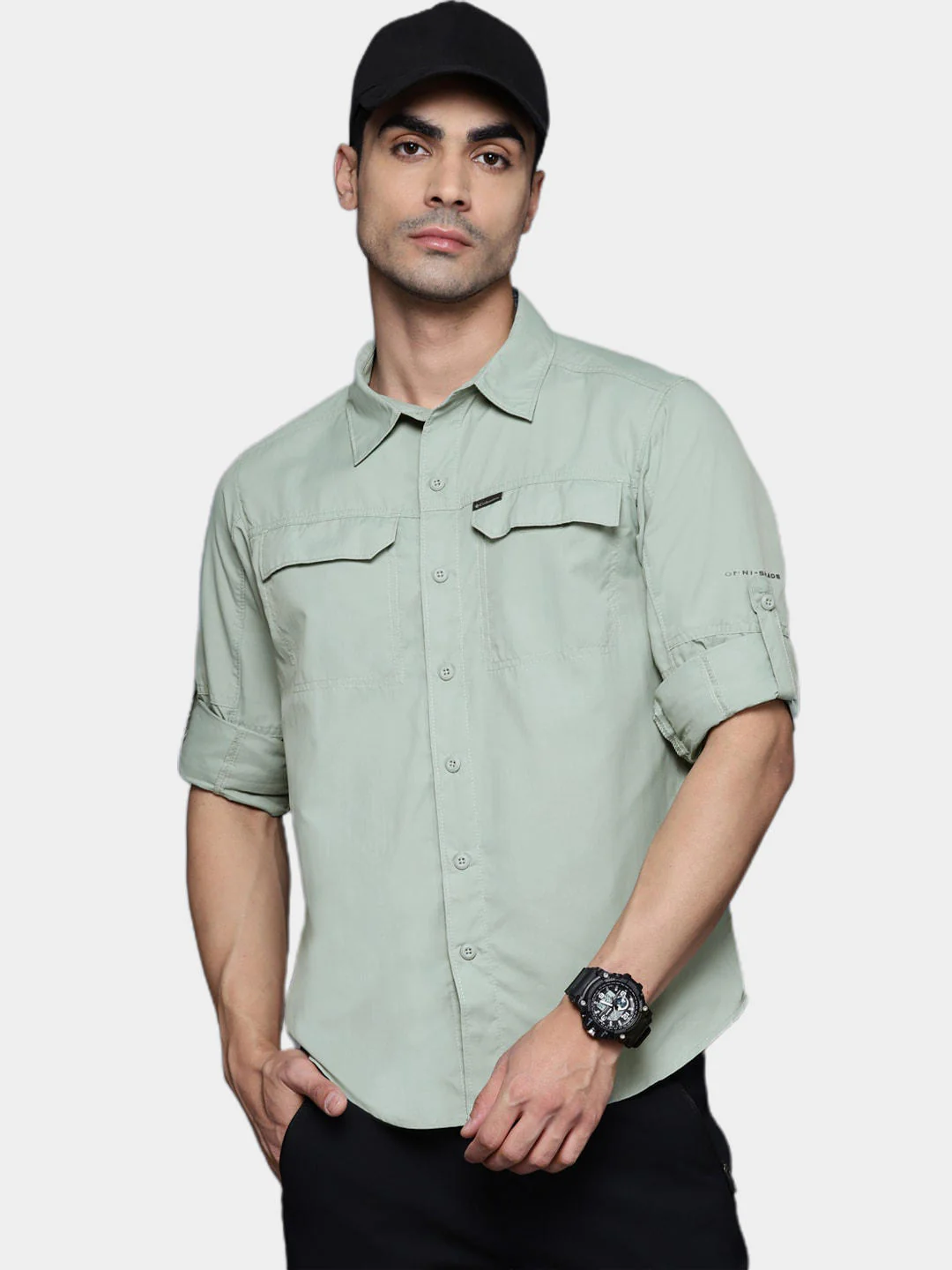 Columbia Men Green Silver Ridge2.0 Long Sleeve Shirt (Sun Protection) - Image 7