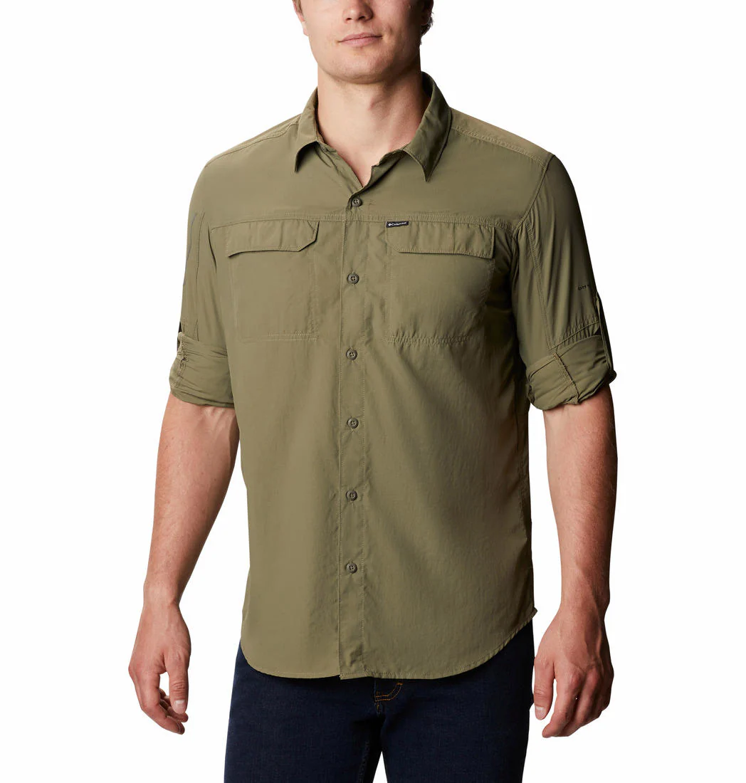 Columbia Men Green Silver Ridge2.0 Long Sleeve Shirt (Sun Protection) - Image 3
