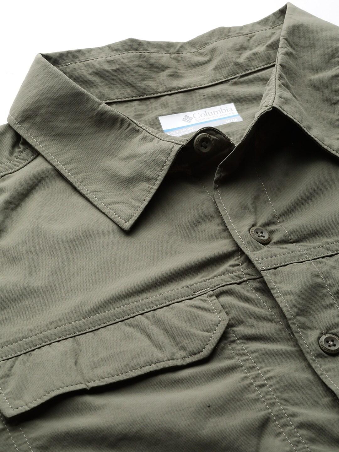 Columbia Men Green Silver Ridge2.0 Long Sleeve Shirt (Sun Protection) - Image 4