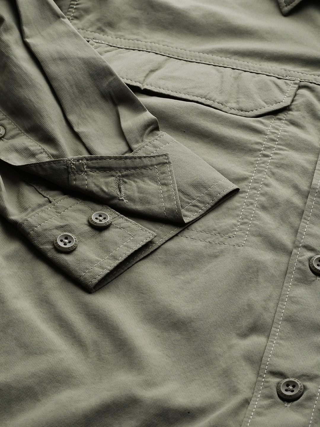 Columbia Men Green Silver Ridge2.0 Long Sleeve Shirt (Sun Protection) - Image 5