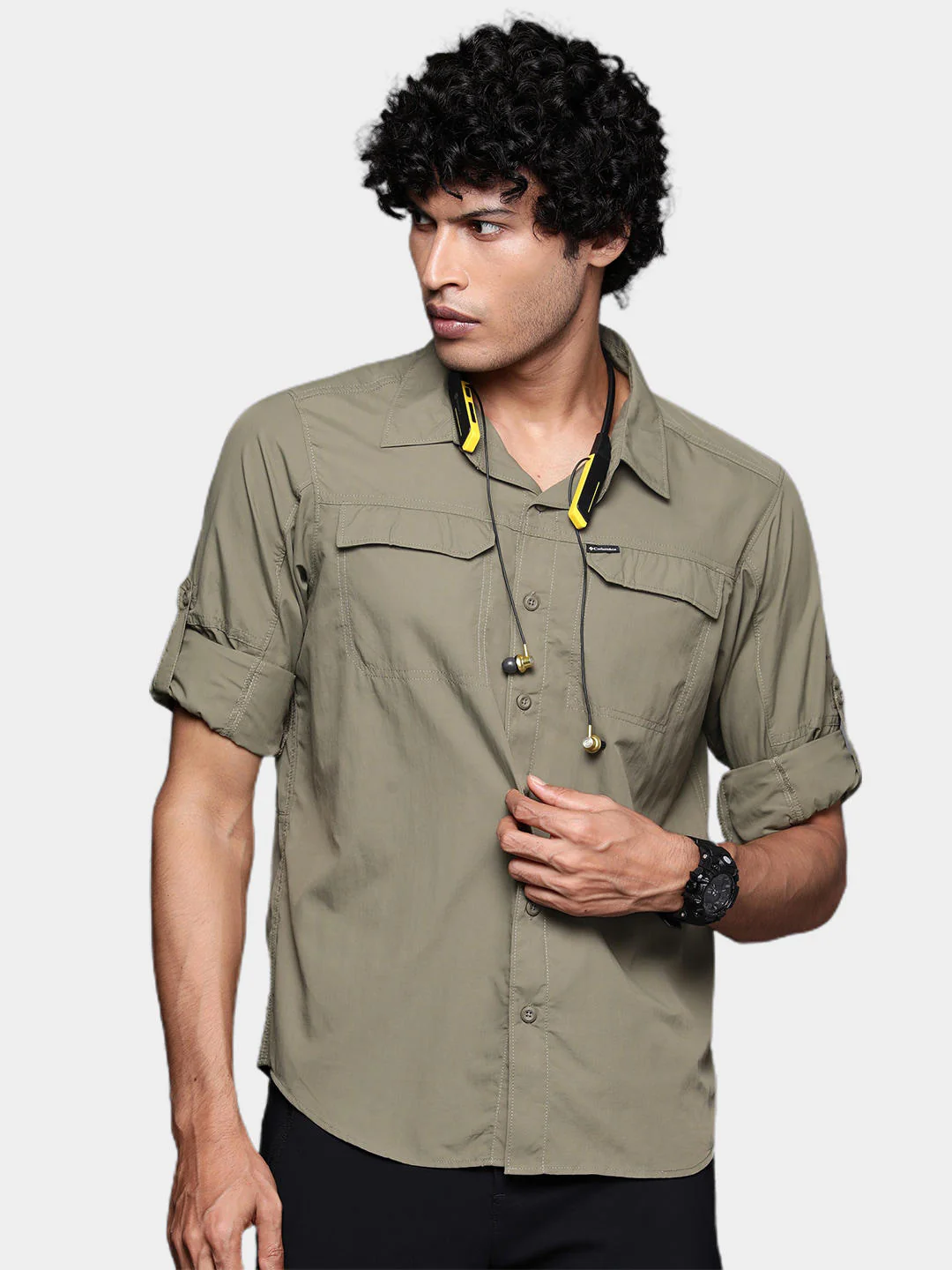 Columbia Men Green Silver Ridge2.0 Long Sleeve Shirt (Sun Protection) - Image 6