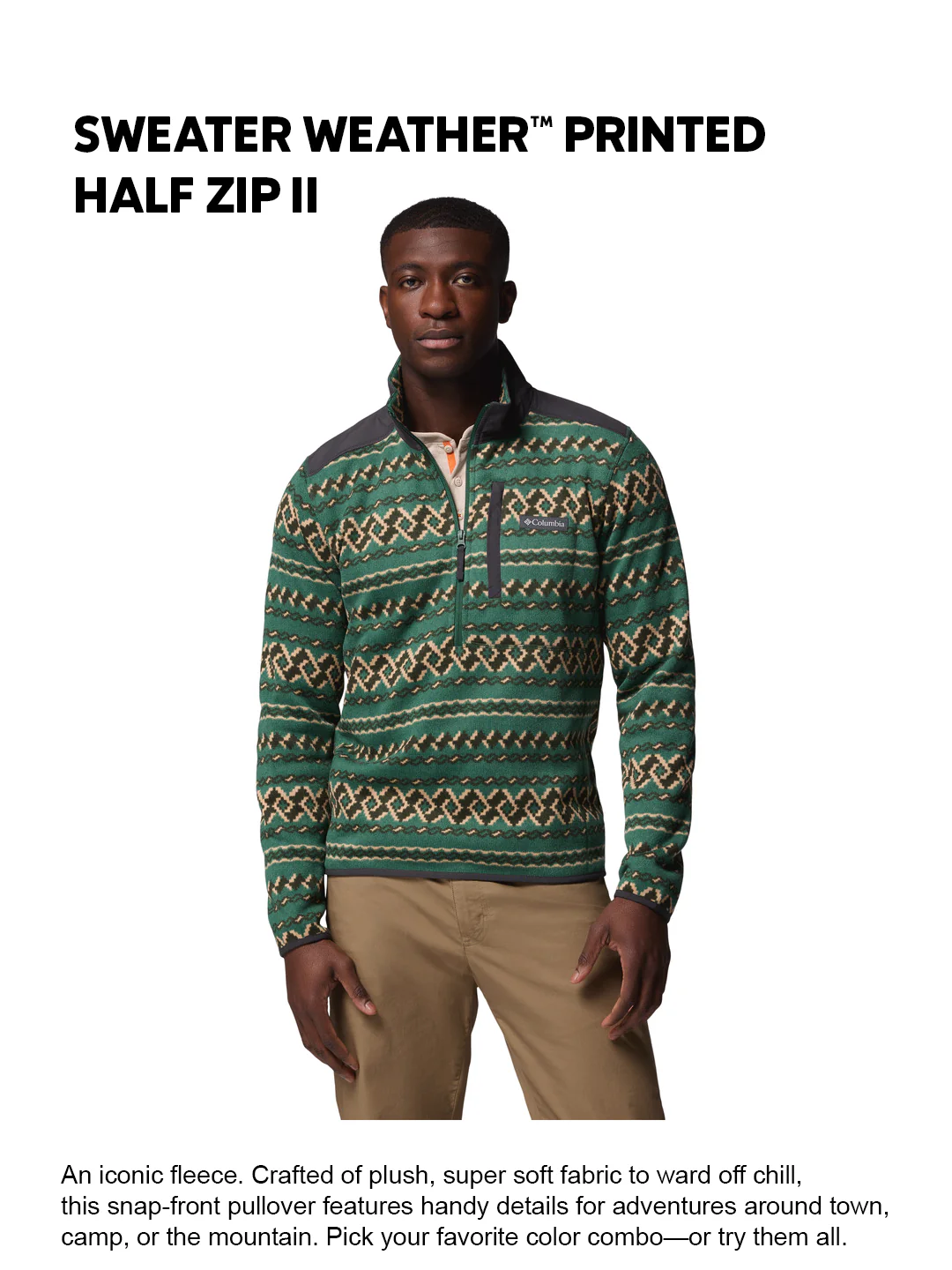 Columbia Men Green Sweater Weather Pullover - Image 2