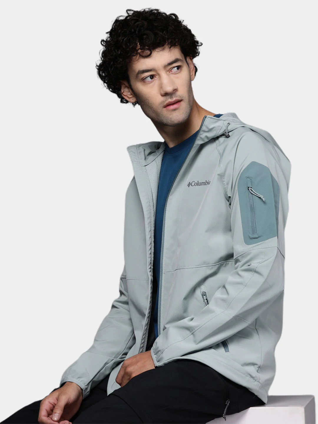 Columbia Men Green Tall Heights Hooded Softshell - Image 10