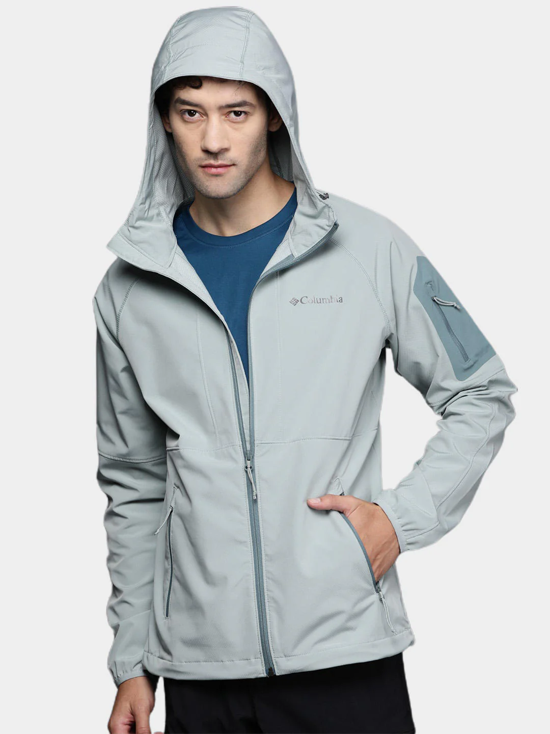 Columbia Men Green Tall Heights Hooded Softshell - Image 11