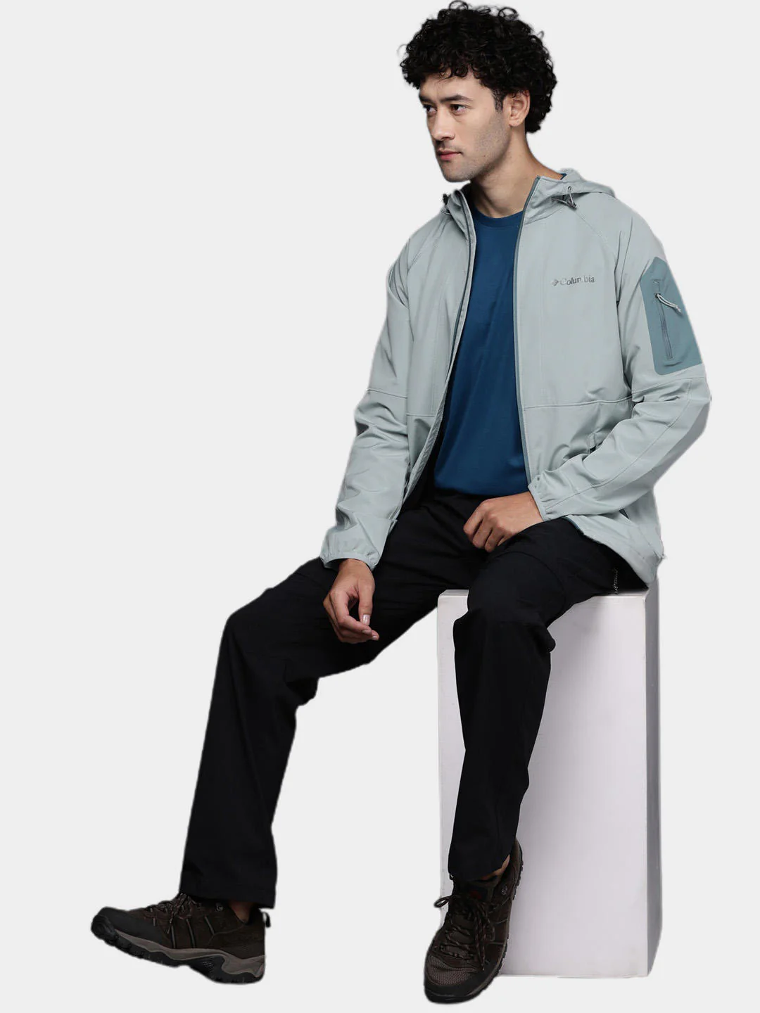 Columbia Men Green Tall Heights Hooded Softshell - Image 12