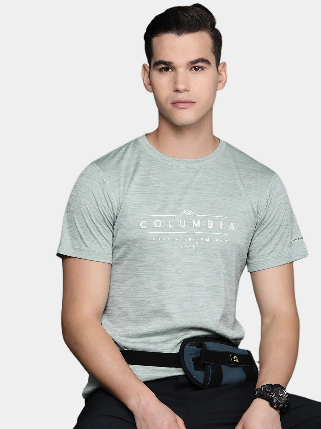 Columbia Men Green Zero Rules Short Sleeve Graphic Shirt (Sun Protection) - Image 7