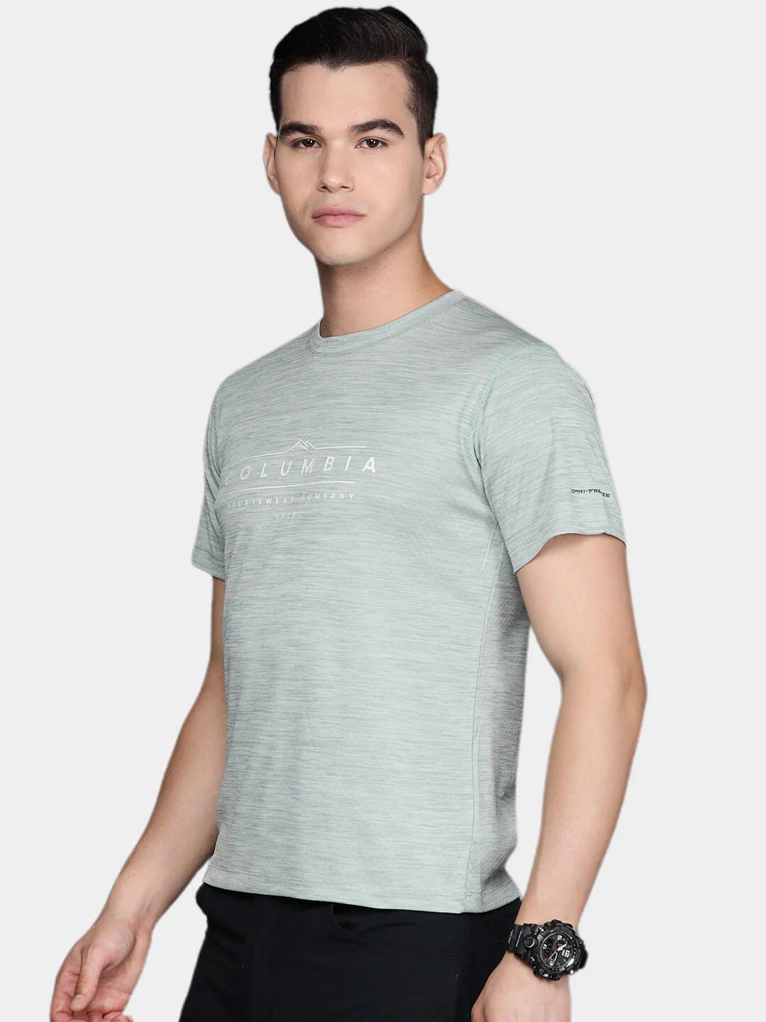 Columbia Men Green Zero Rules Short Sleeve Graphic Shirt (Sun Protection) - Image 8