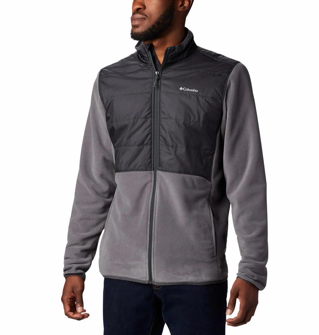Columbia Men Grey Basin Butte Fleece Full Zip