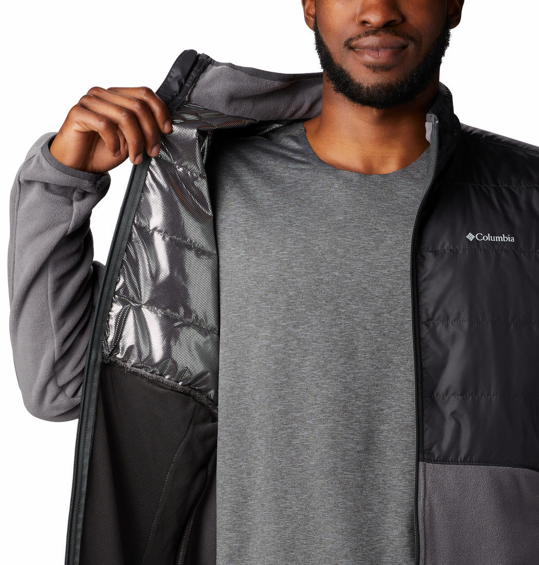Columbia Men Grey Basin Butte Fleece Full Zip - Image 2