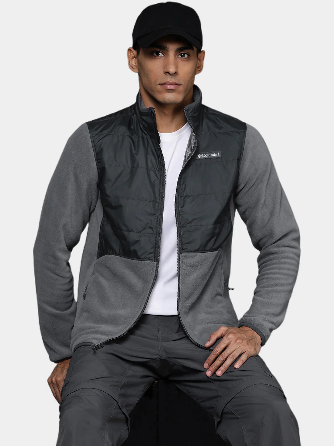 Columbia Men Grey Basin Butte Fleece Full Zip - Image 7