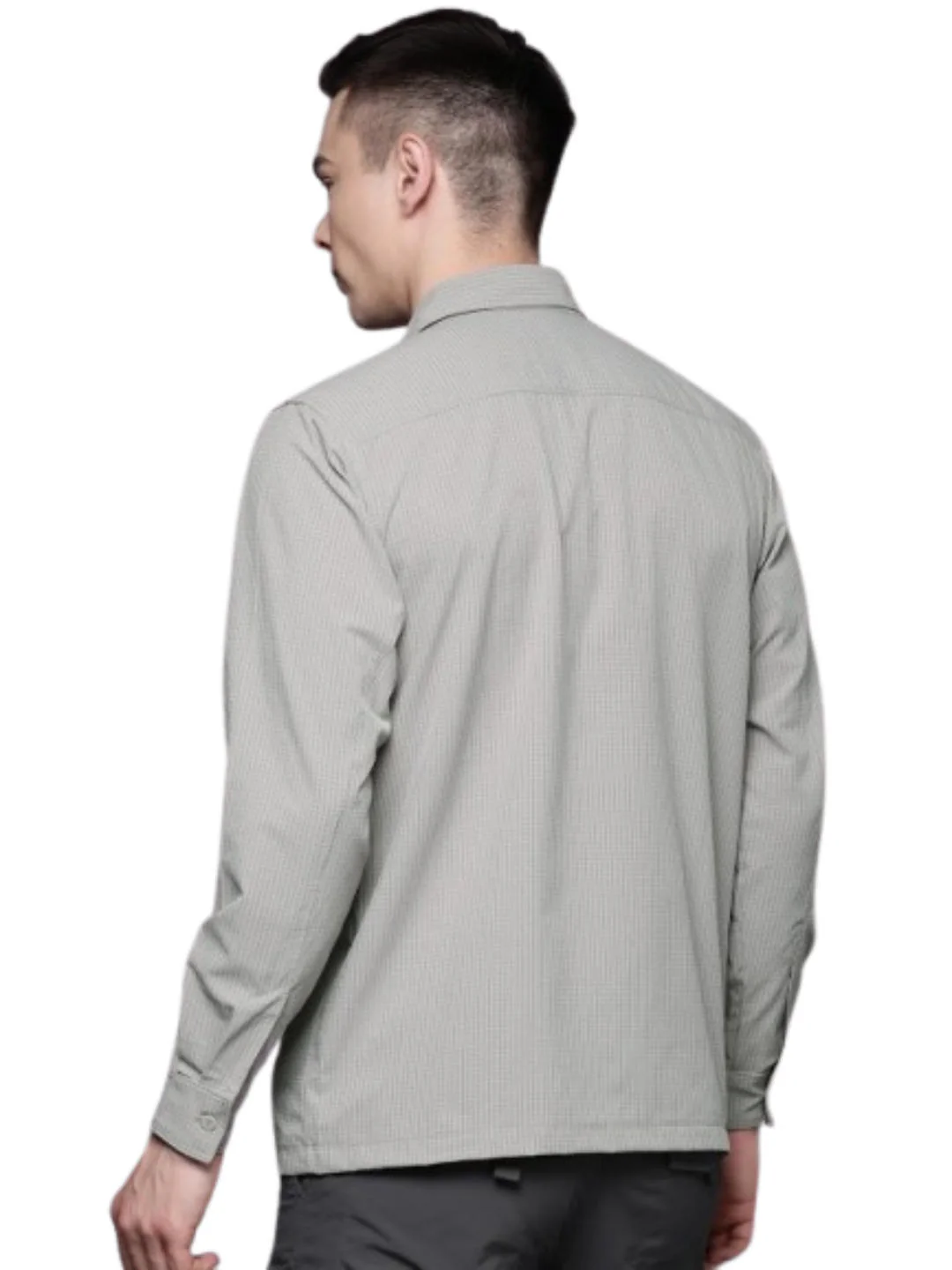 Columbia Men Grey Black Mesa LW LS Shirt - Image 2