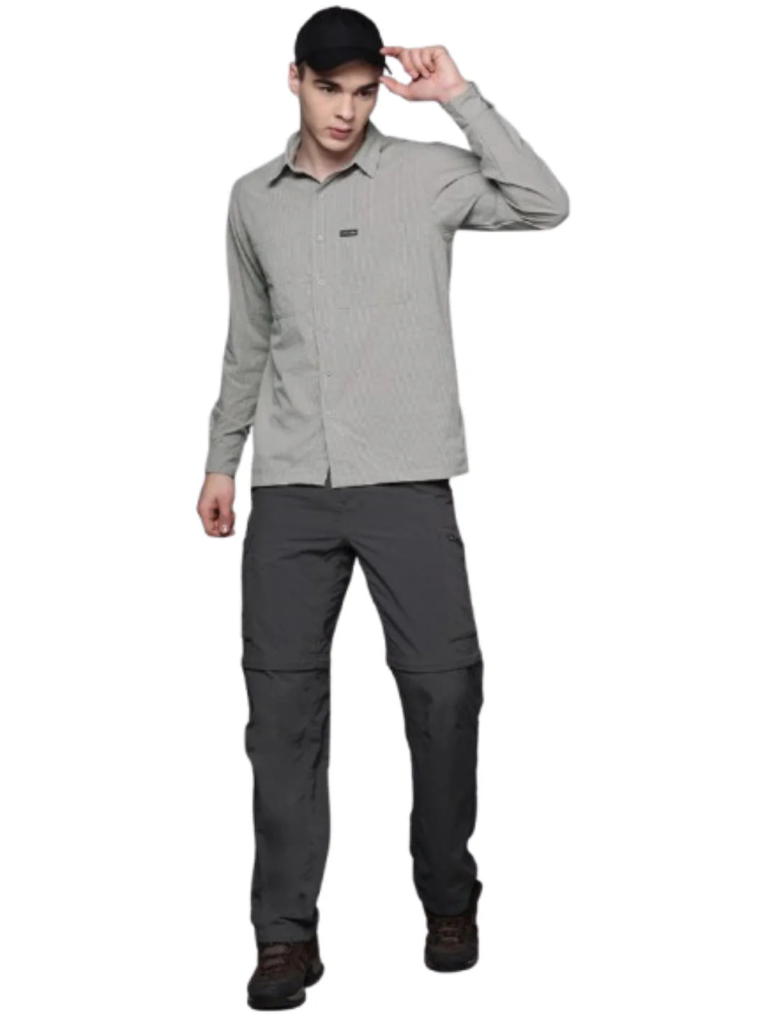 Columbia Men Grey Black Mesa LW LS Shirt - Image 4
