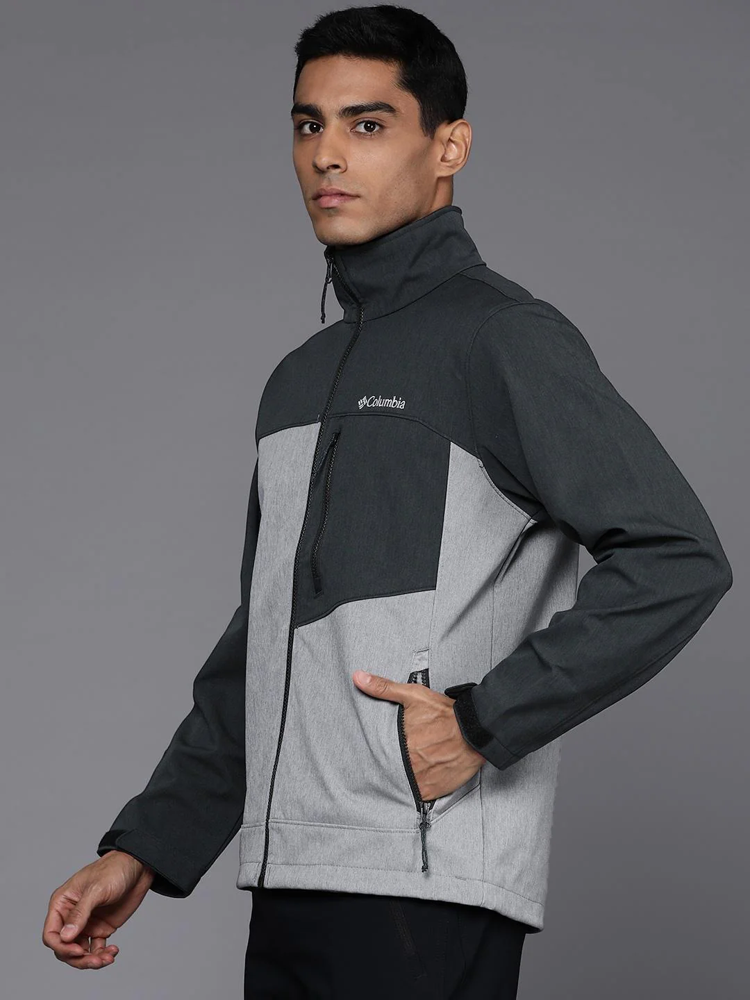 Columbia Men Grey Cruiser Valley Softshell Jacket - Image 3