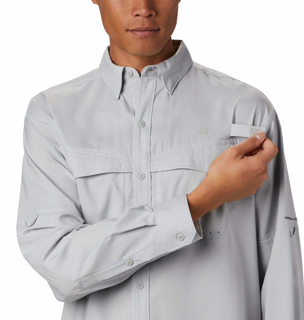 Columbia Men Grey Low Drag Offshore LS Shirt (Sun Protection) - Image 6
